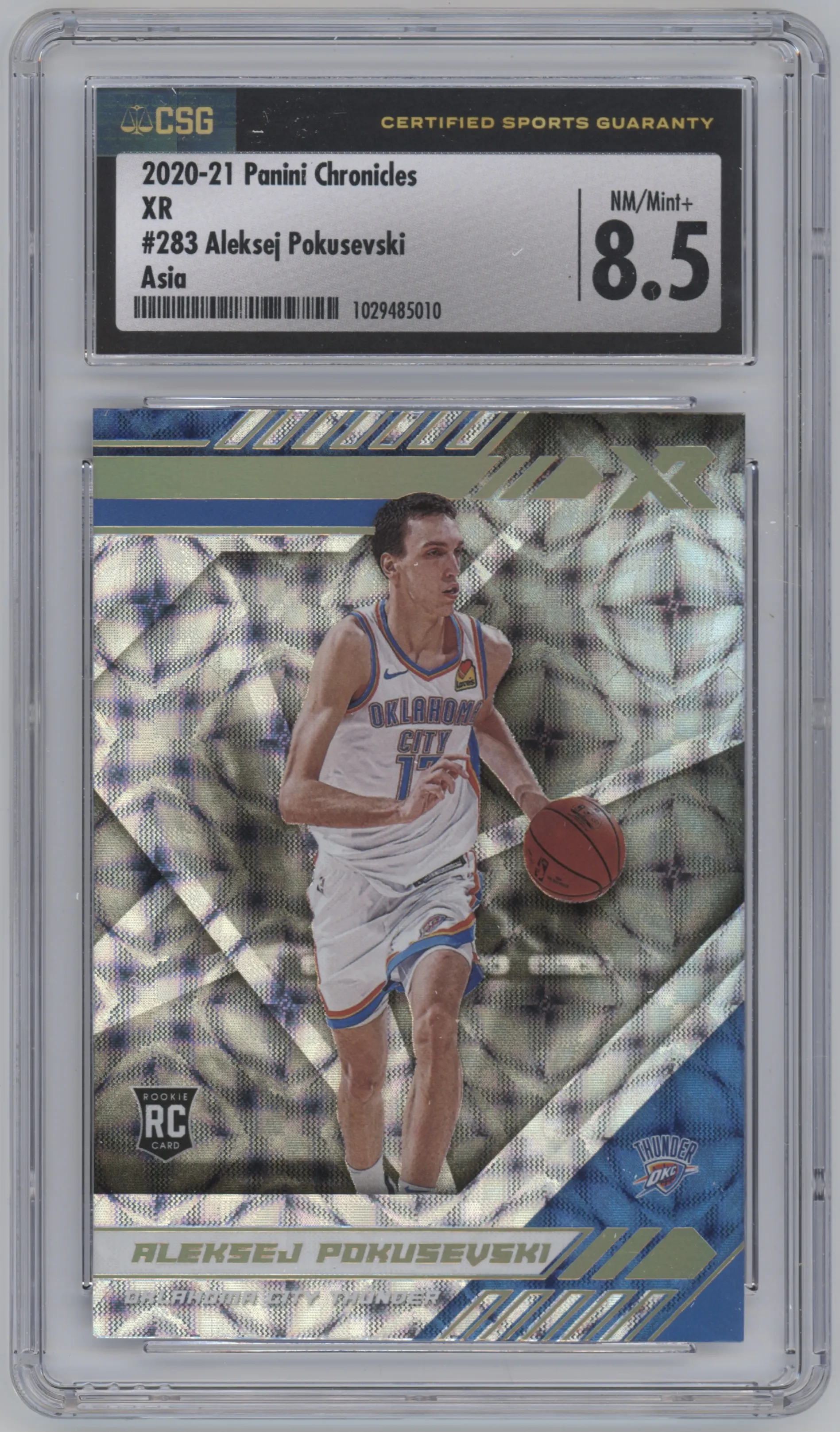 2020 Panini Chronicles XR Aleksej Pokusevski Asia CGC 8.5