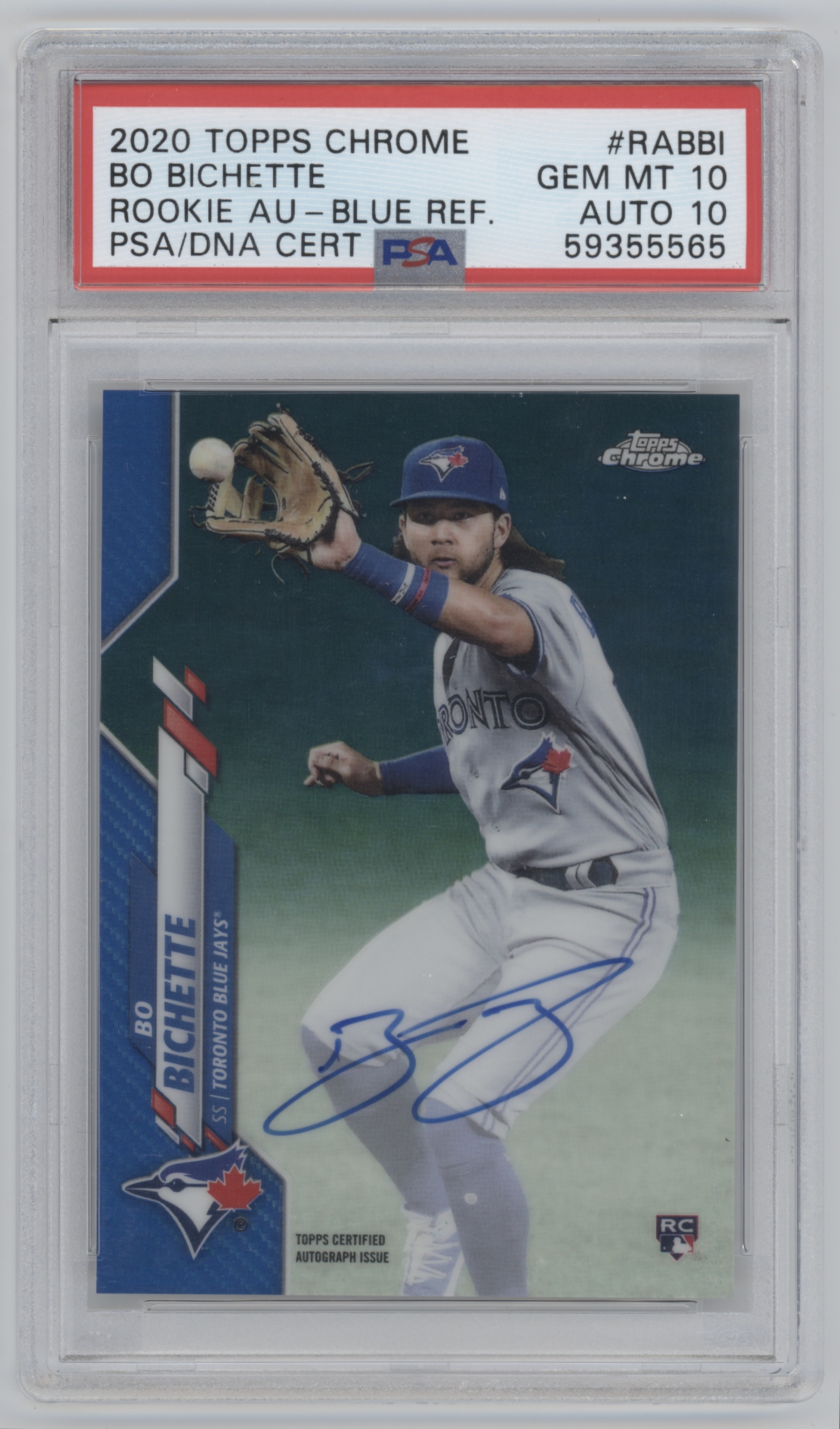 2020 Topps Chrome Bo Bichette Rookie PSA