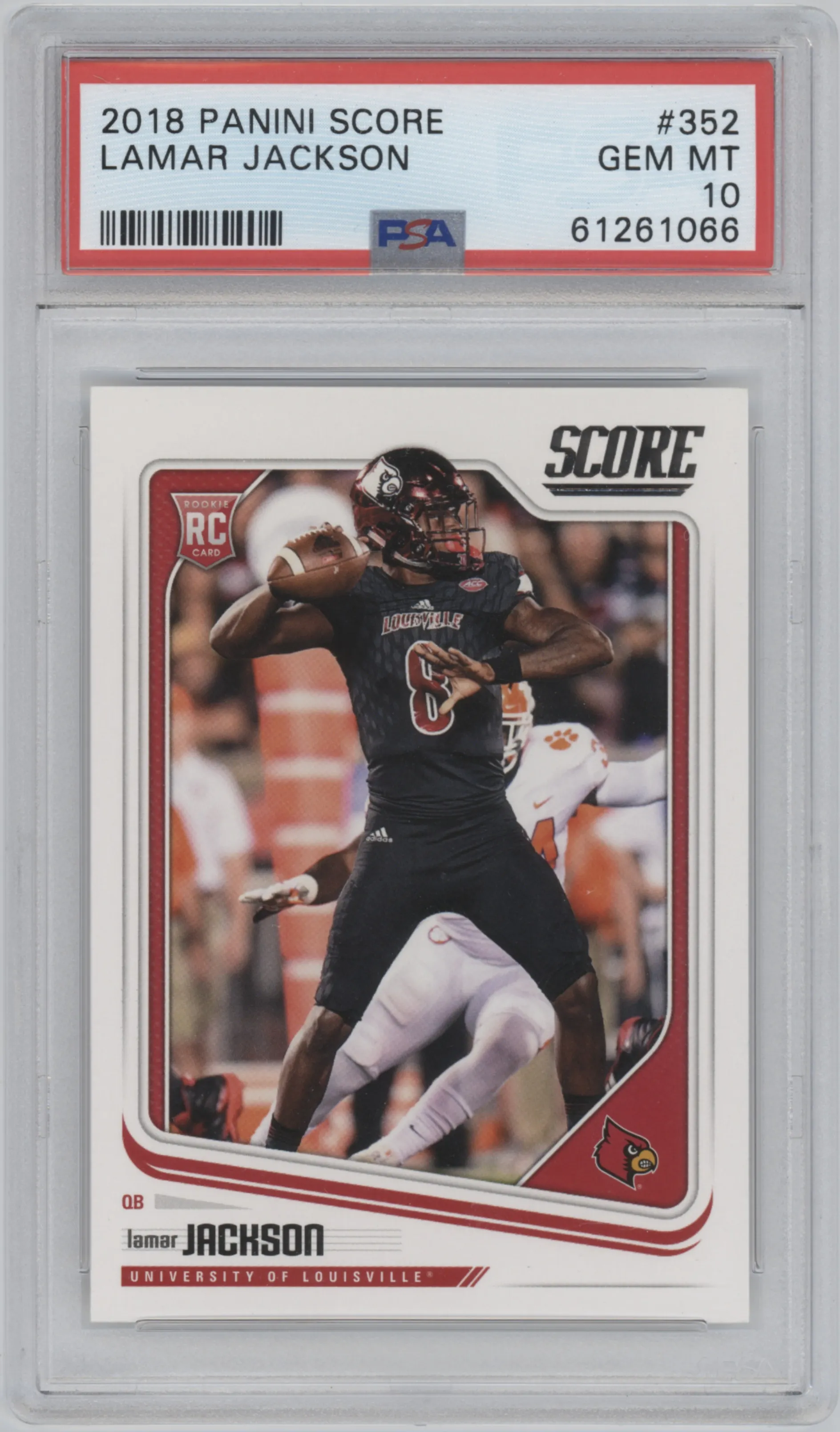 2016 Panini Score Lamar Jackson PSA 10