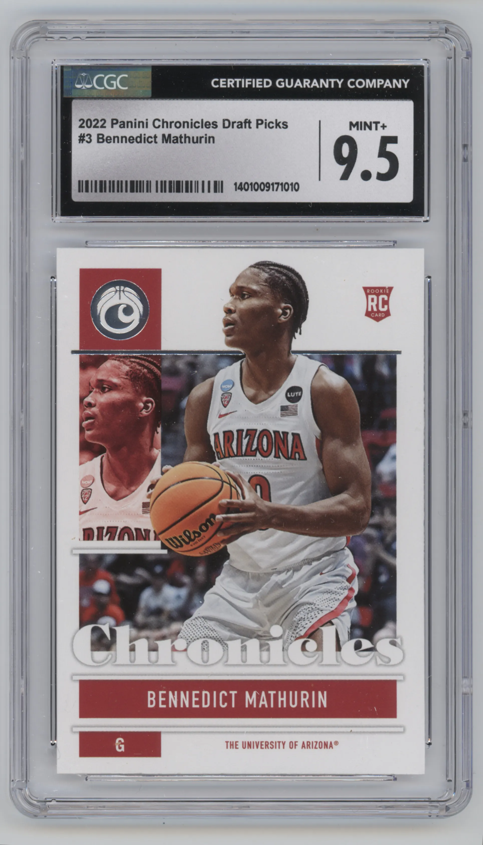 2022 Panini Chronicles Draft Picks Bennedict Mathurin CGC 9.5