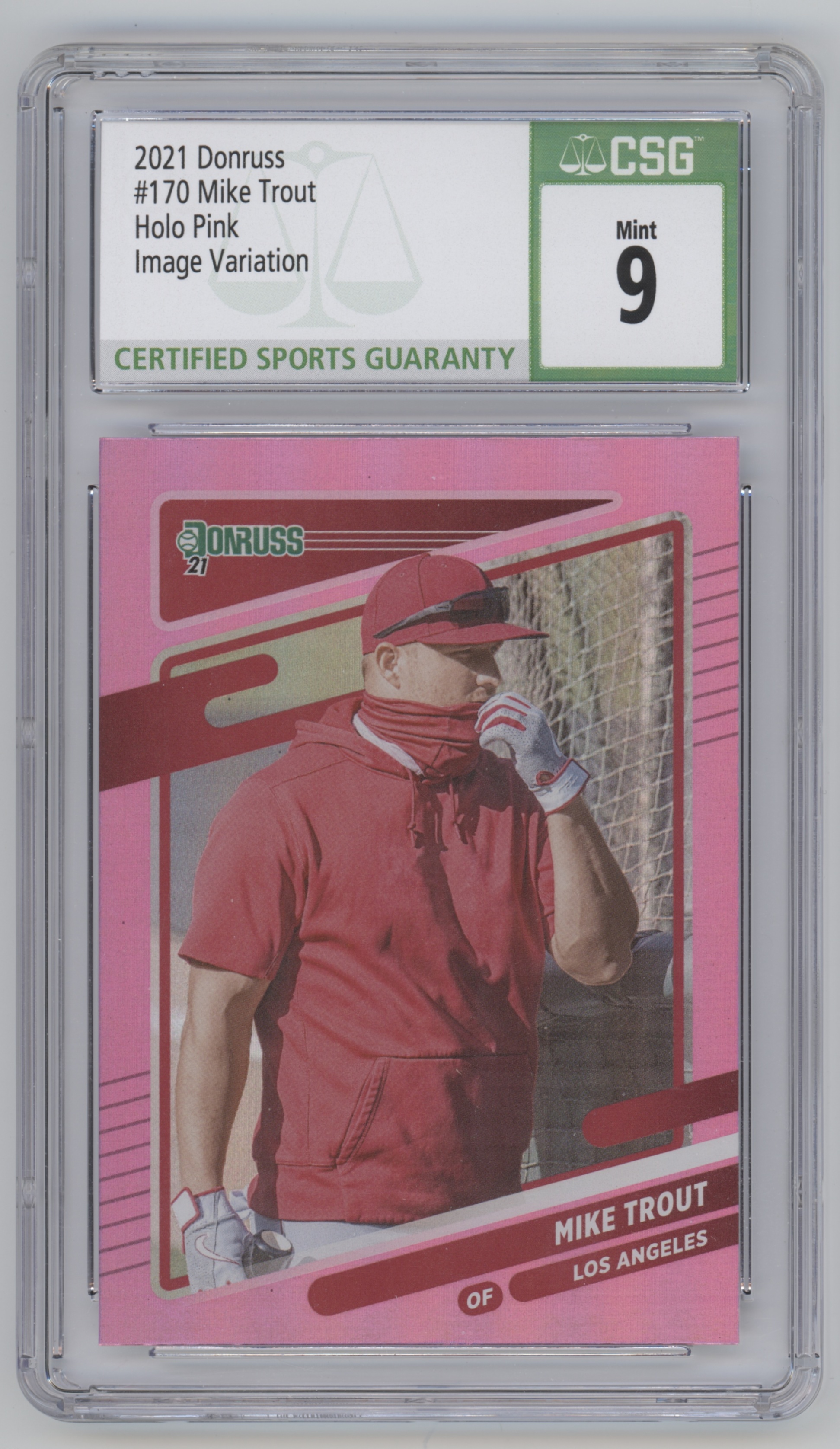 Mike Trout 2022 Donruss Baseball # 265 Variation Los Angeles