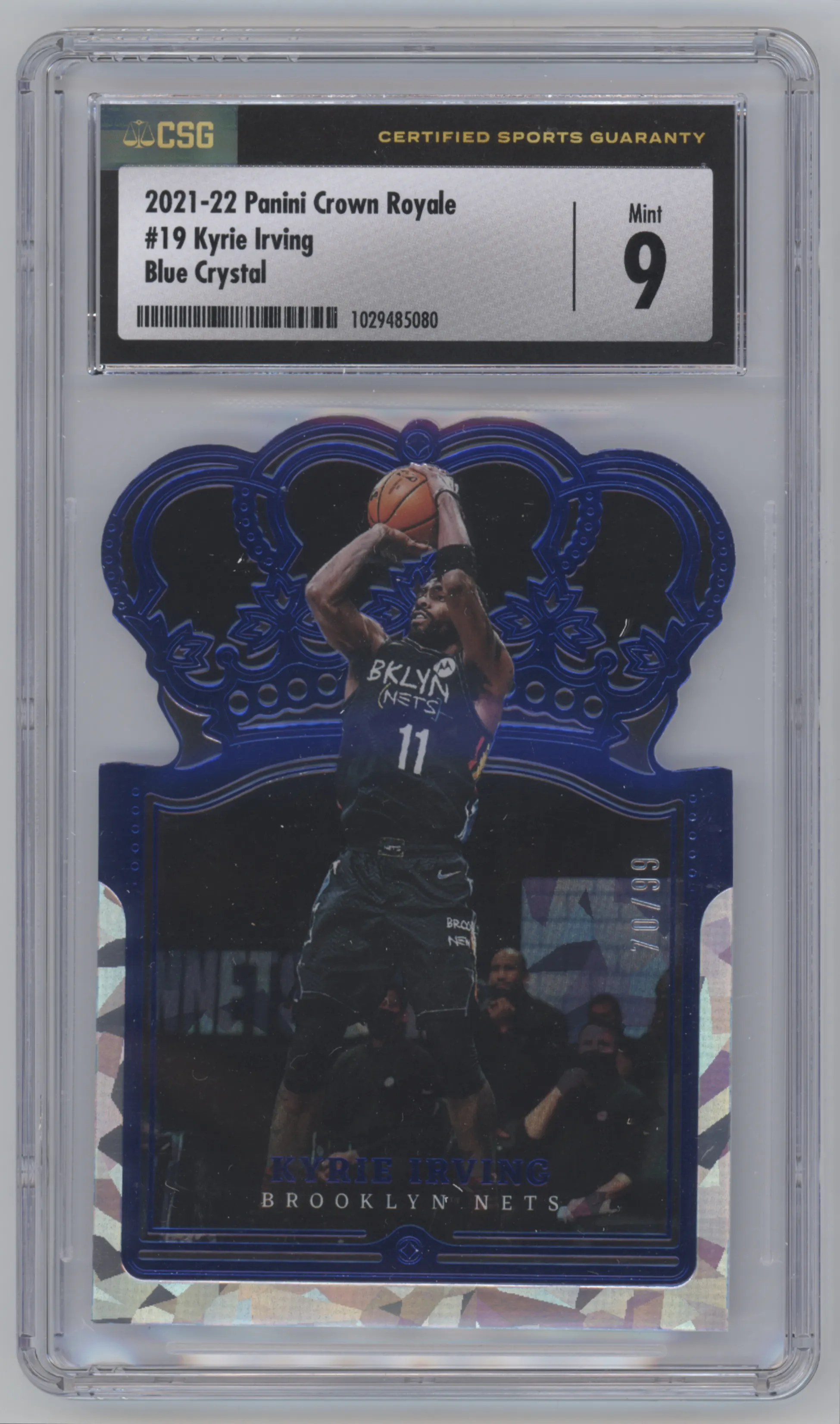 2021 Crown Royale Kyrie Irving Blue Crystal CGC 9