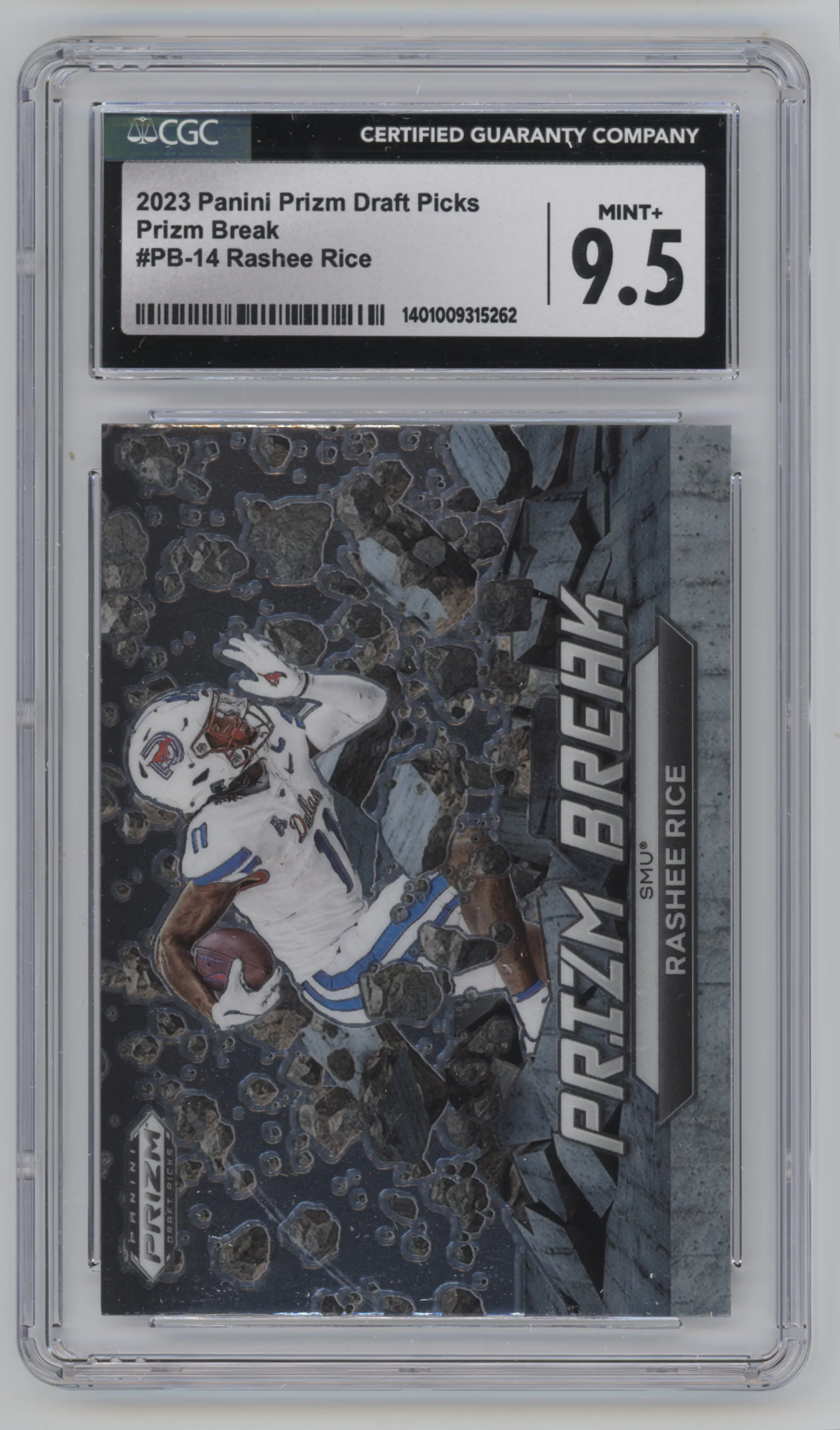 2023 Panini Prizm Draft Picks Prizm Break Rashee Rice CGC 9.5