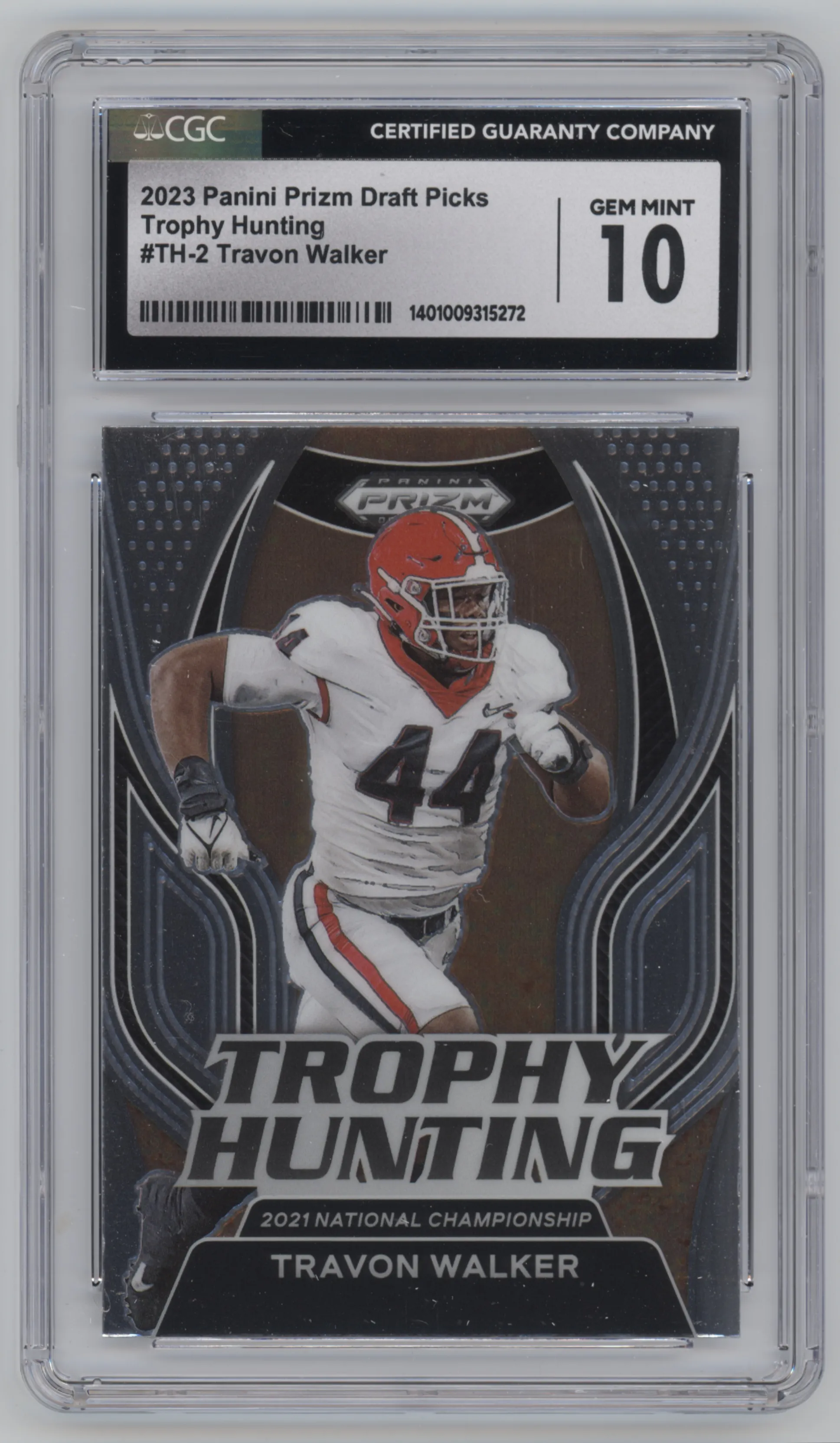 2023 Panini Prizm Draft Picks Trophy Hunting Travon Walker #TH-2 CGC 10