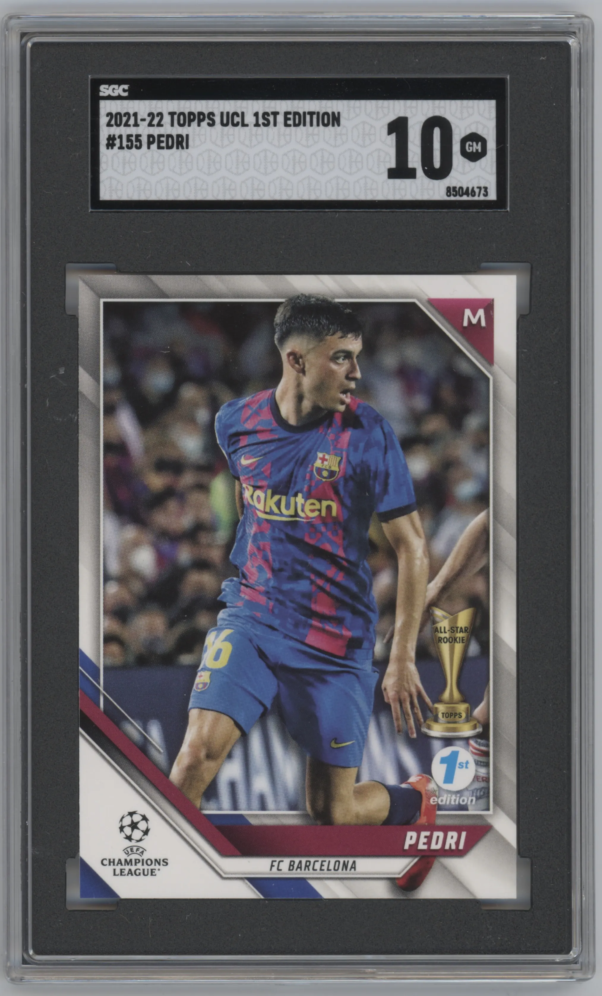 2021 Topps UEFA Champions League 1st Edition Pedri SGC 10