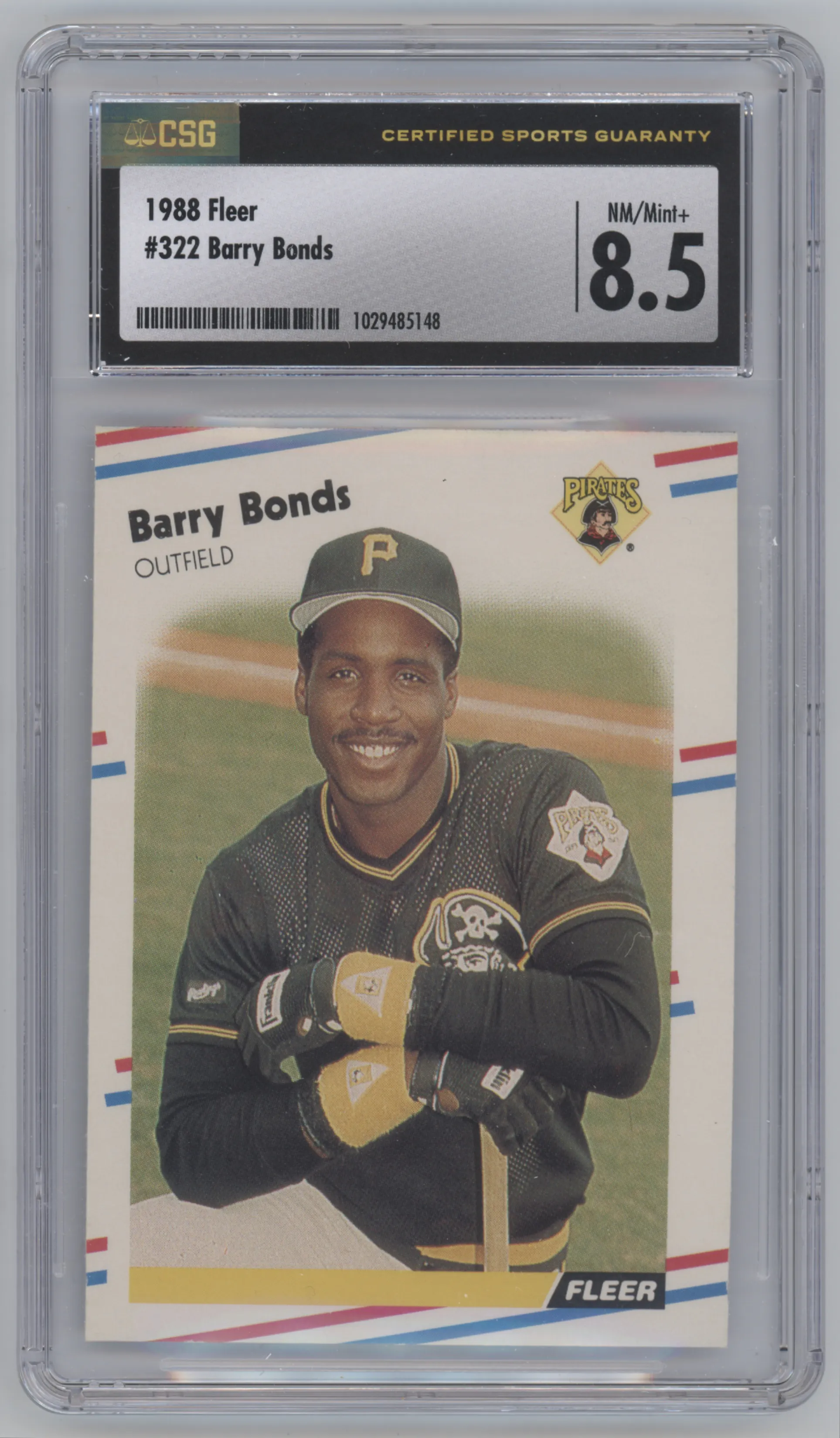 1988 Fleer Barry Bonds #322 CGC 8.5