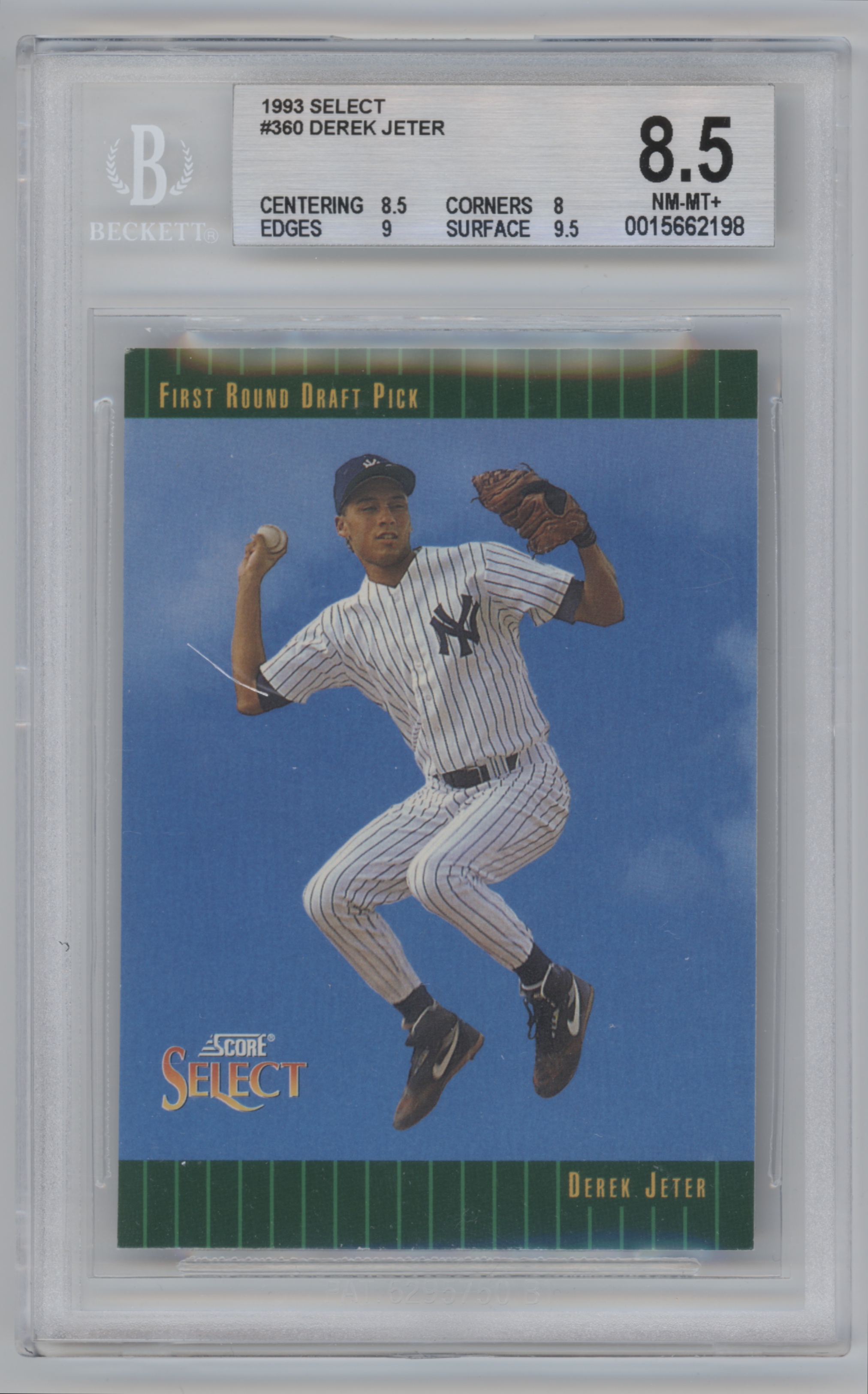 Derek Jeter 1992 Front Draft Pick NM-MT