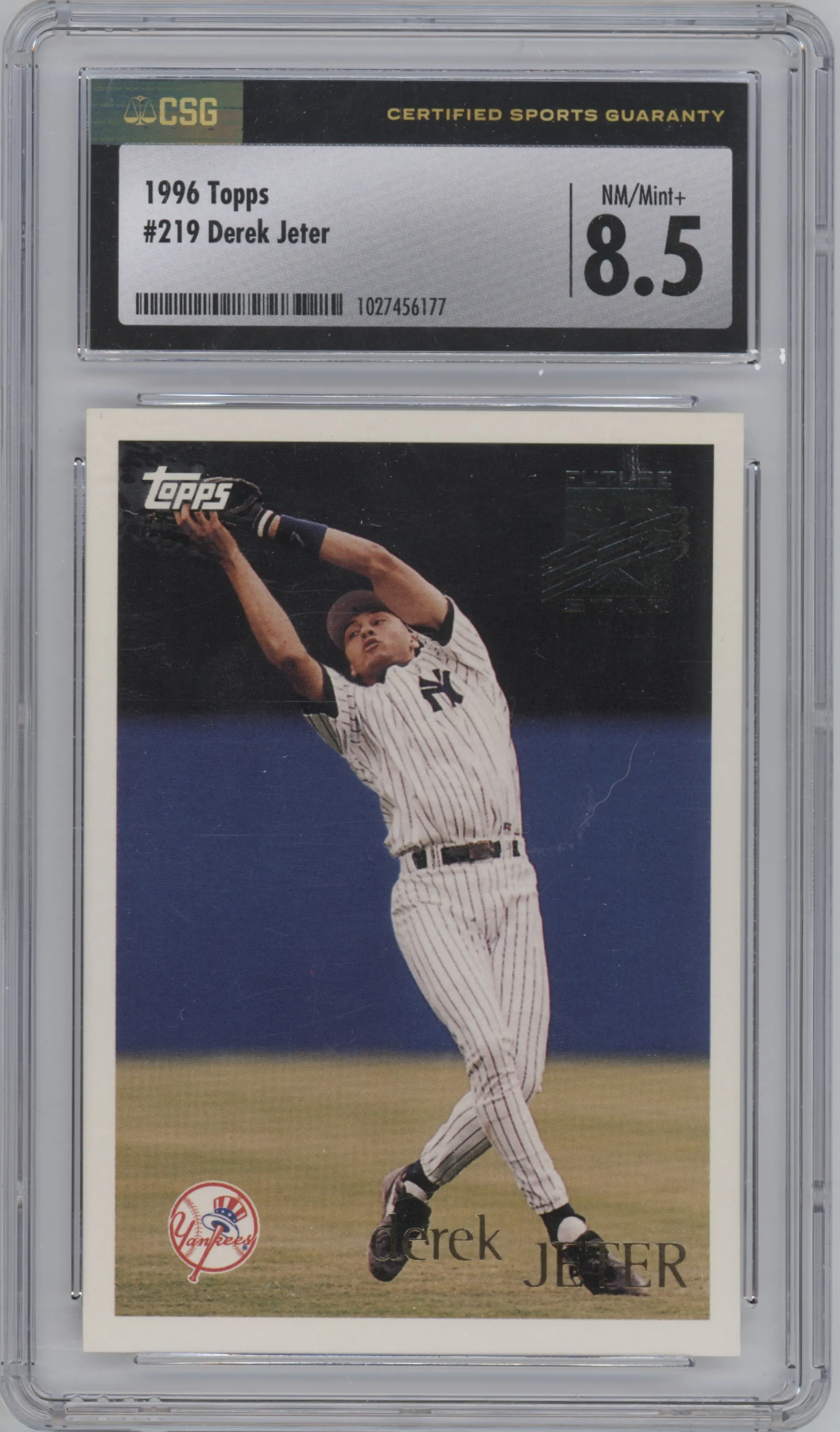 1996 Topps Derek Jeter #219 CGC 8.5