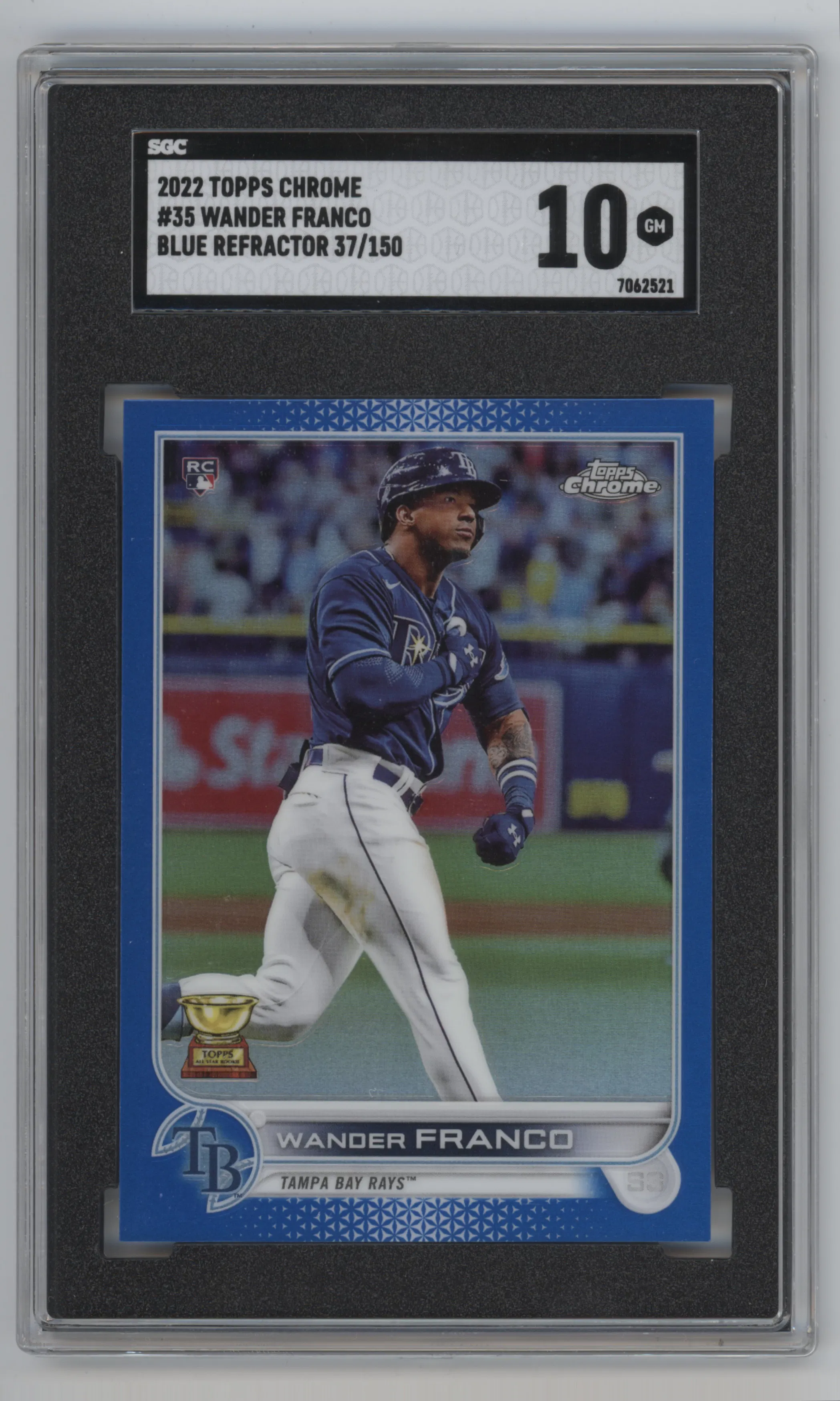 2022 Topps Chrome Wander Franco Blue Refractor SGC 10