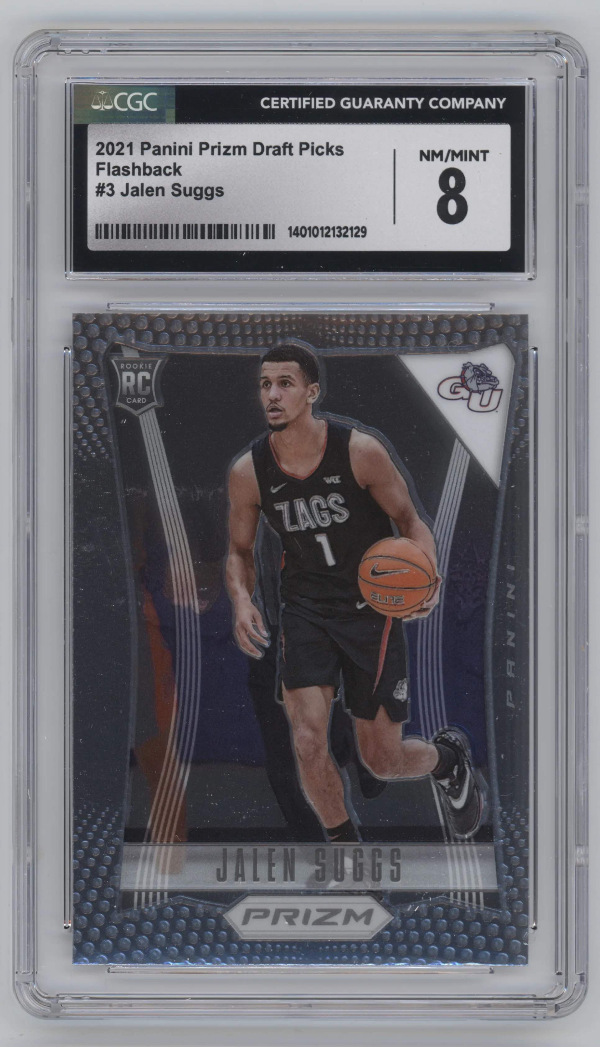 2021 Panini Prizm Draft Picks Flashback Jalen Suggs CGC 8