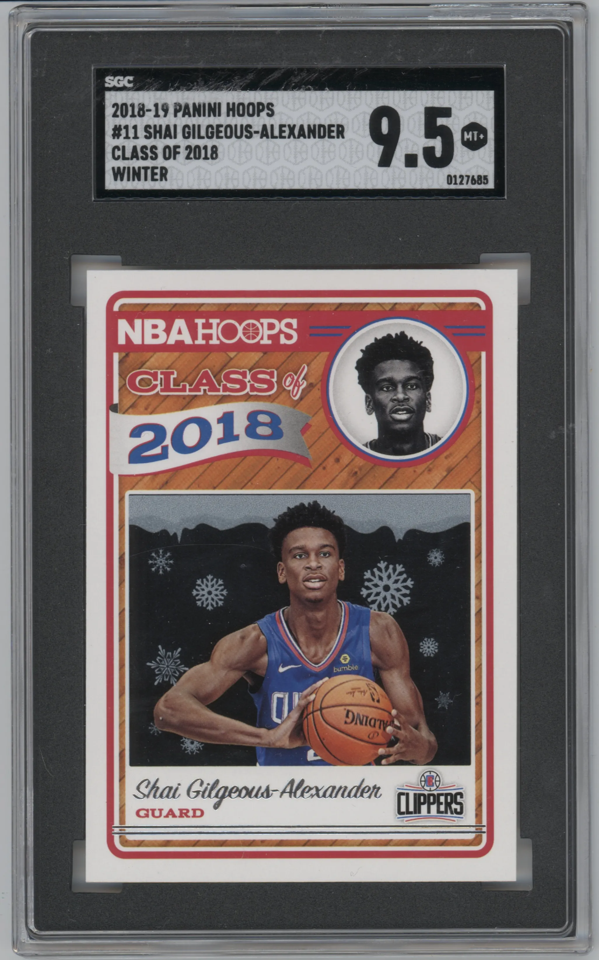 2018 Panini NBA Hoops Class of 2018 Shai Gilgeous-Alexander Winter SGC 9.5