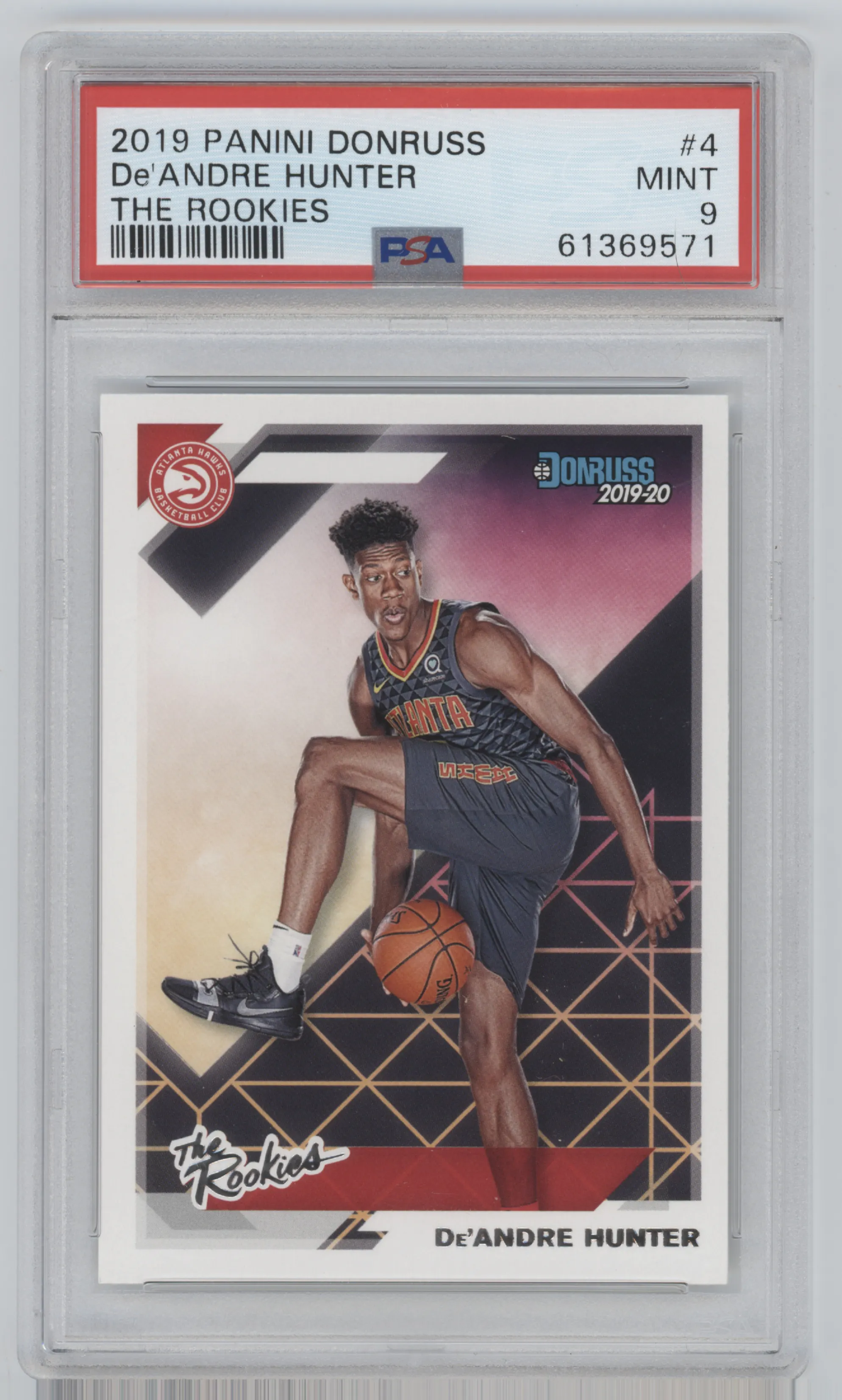 2019 Panini Donruss The Rookies De'Andre Hunter PSA 9