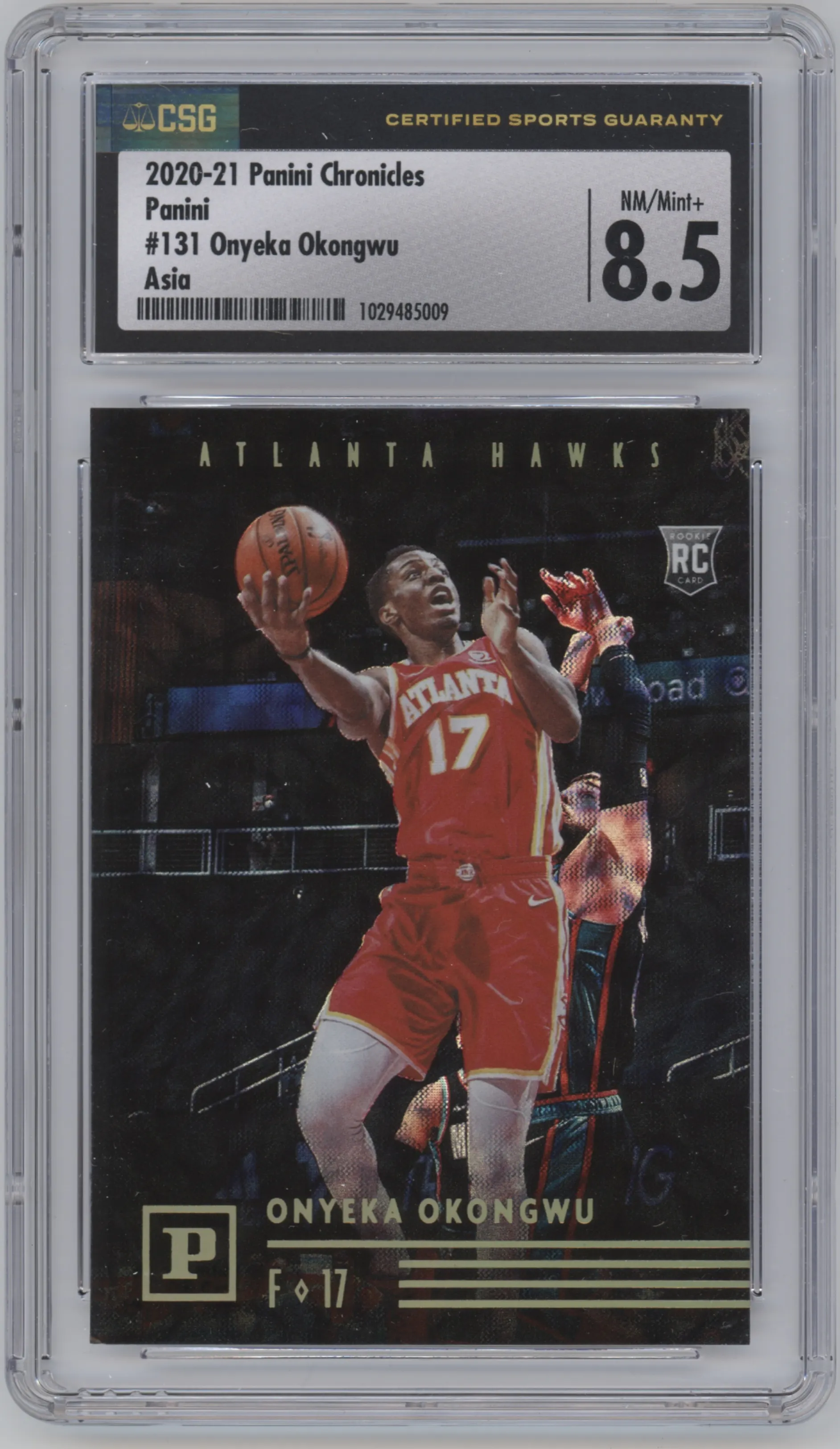 2020 Panini Chronicles Onyeka Okongwu Asia CGC 8.5