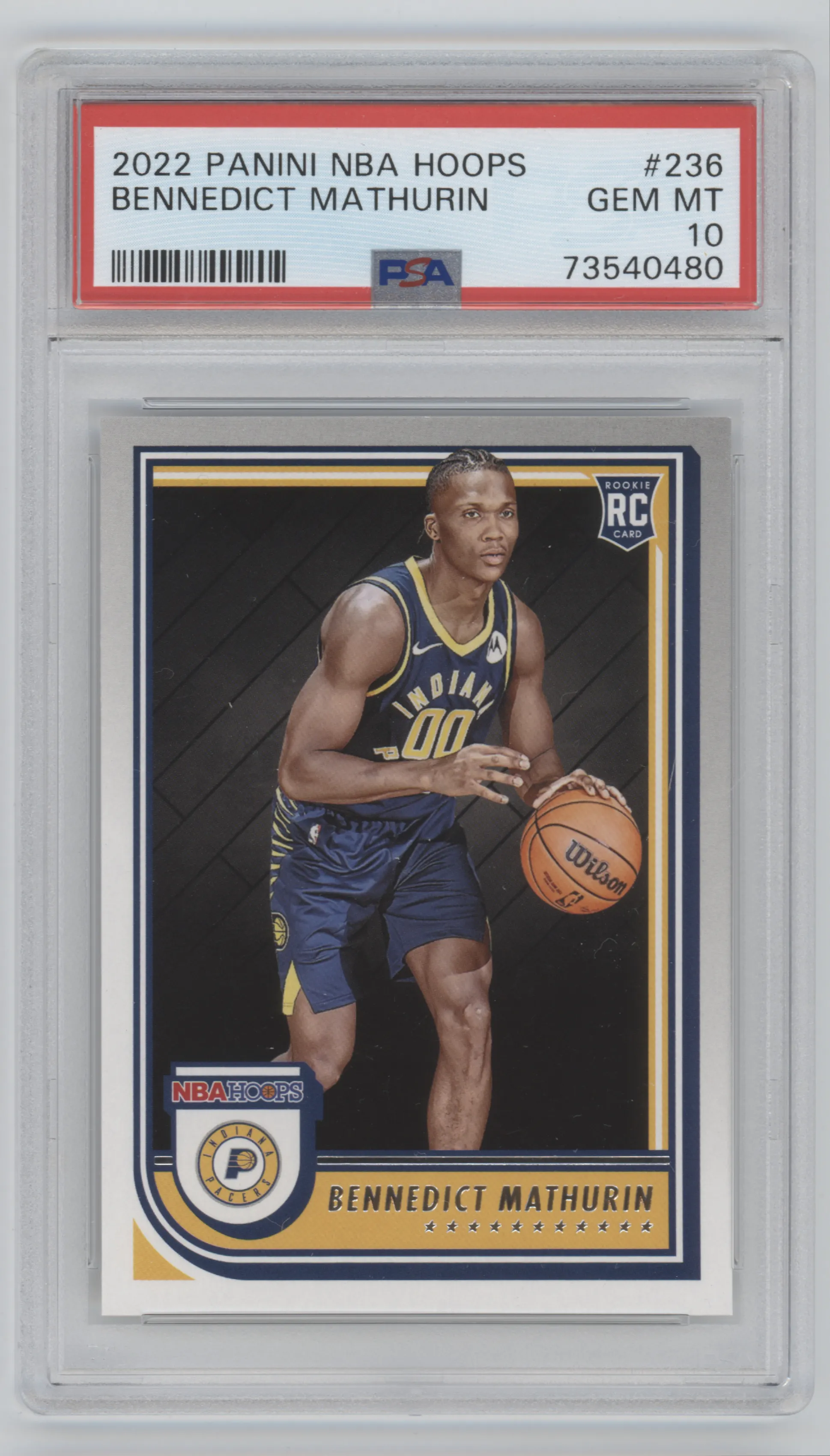 2022 Panini NBA Hoops Bennedict Mathurin PSA 10