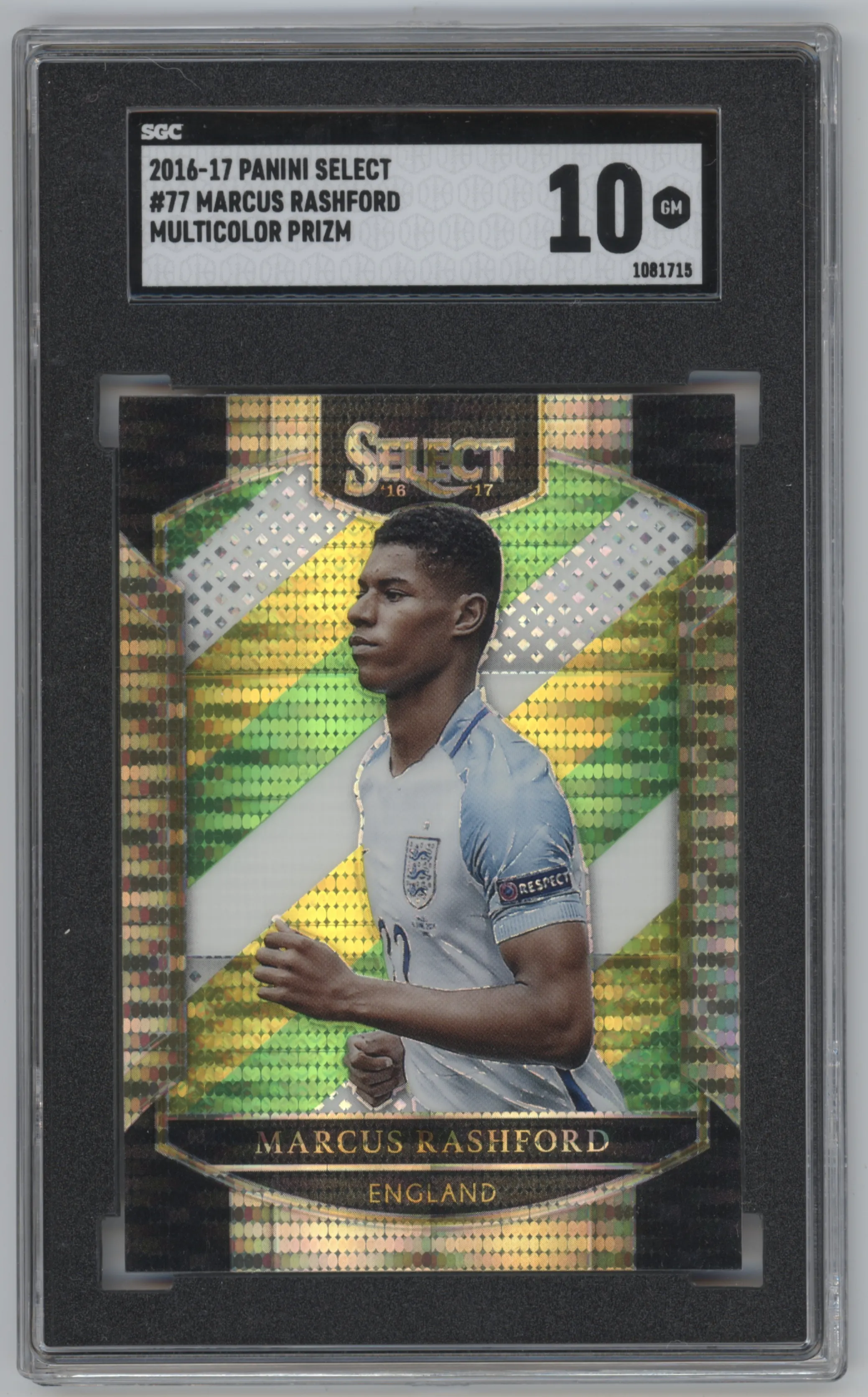 2016 Panini Select Marcus Rashford Multi-Color SGC 10