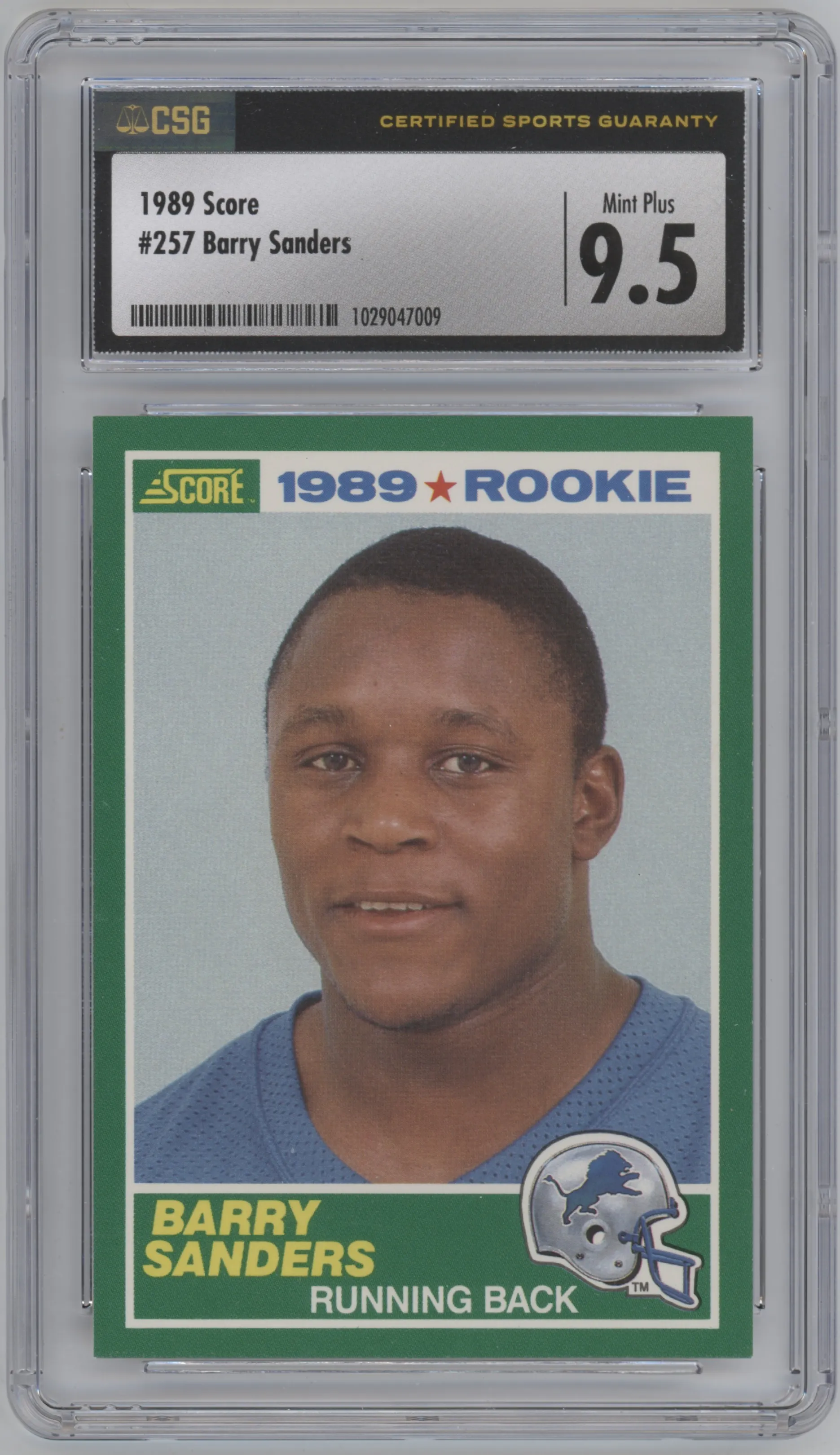 1989 Score Barry Sanders CGC 9.5