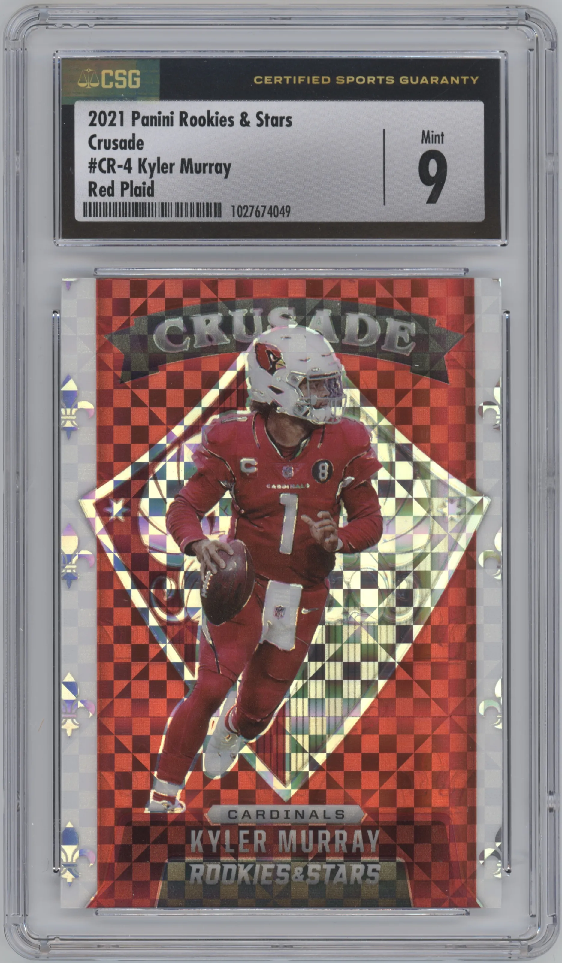 2021 Panini Rookies & Stars Crusade Kyler Murray Red Plaid CGC 9