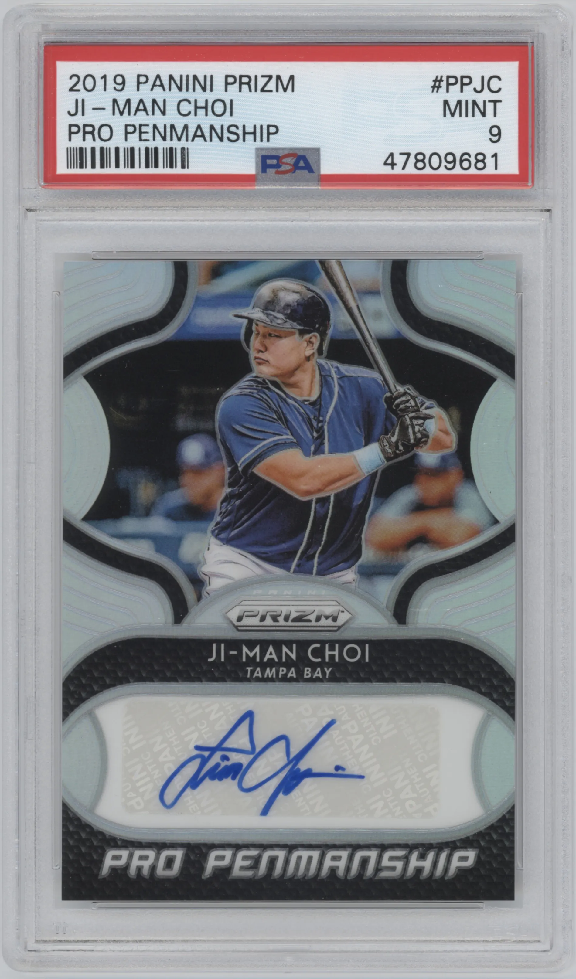 2019 Panini Prizm Pro Penmanship Ji-Man Choi #PP-JC PSA 9