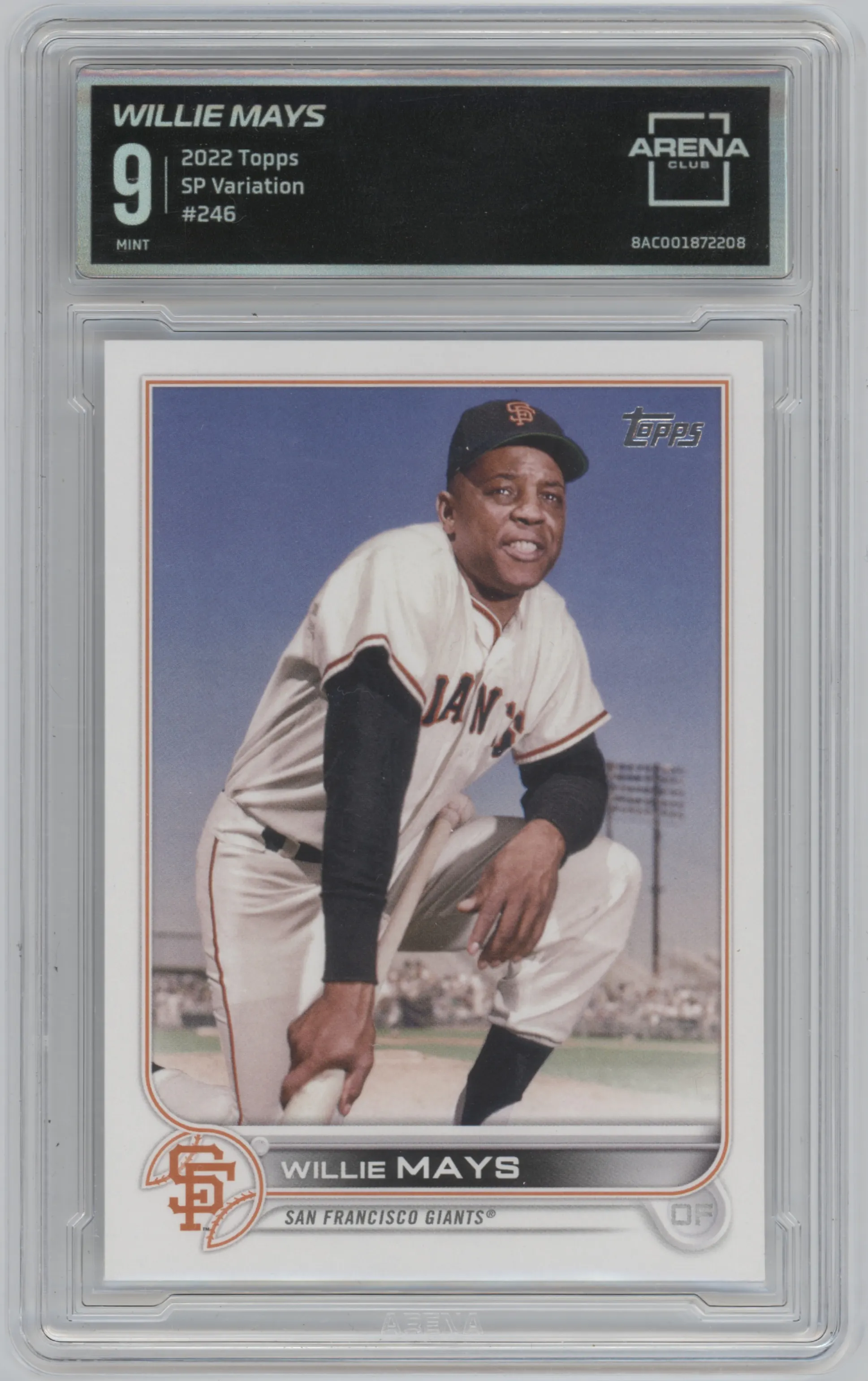 2022 Topps  Series 1 Topps Series 1 SP Willie Mays #246 ARENA CLUB 9