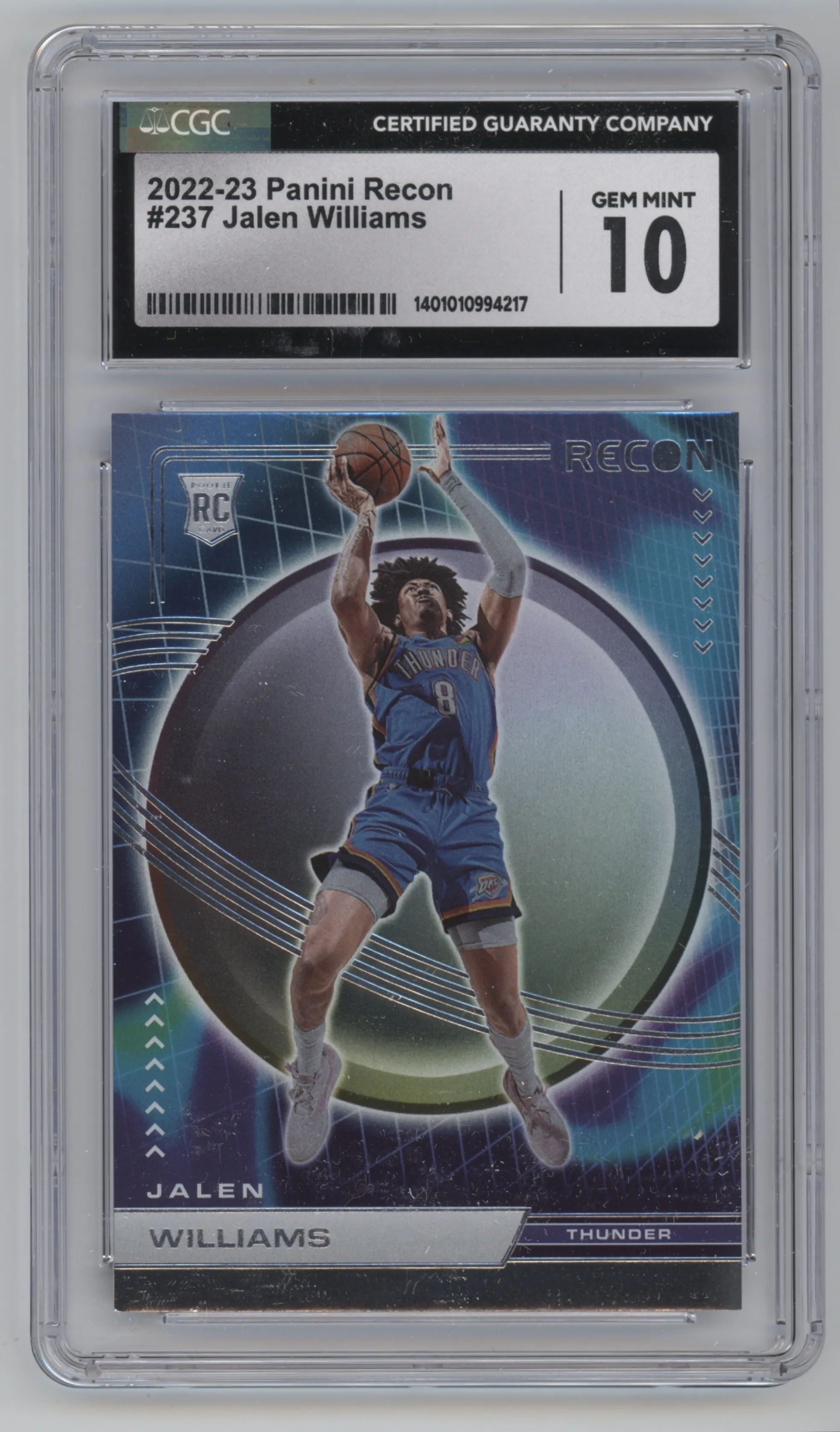2022 Panini Recon Jalen Williams CGC 10