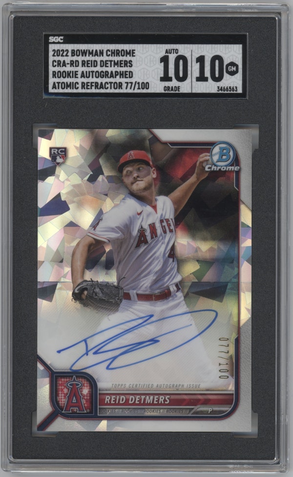 Reid Detmers 2022 Bowman Chrome Rookie On Card Auto Rc #cra-rd