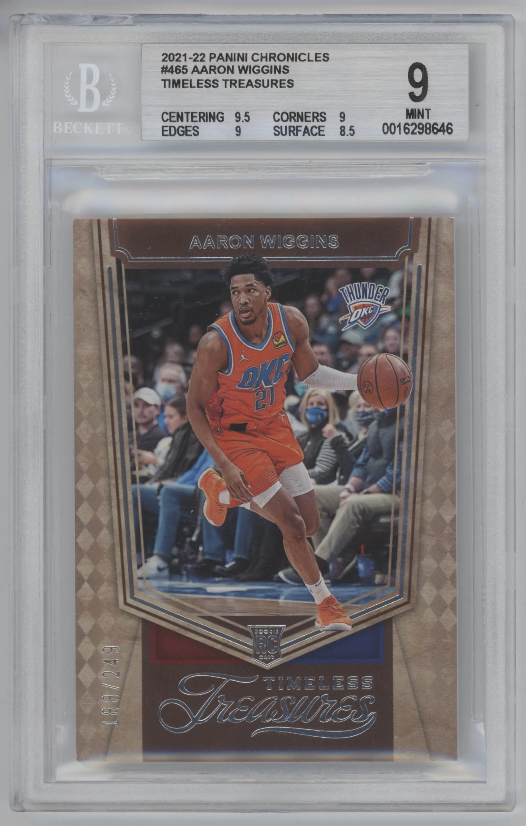 2021 Panini Chronicles Tml.Tres. Aaron Wiggins BGS 9
