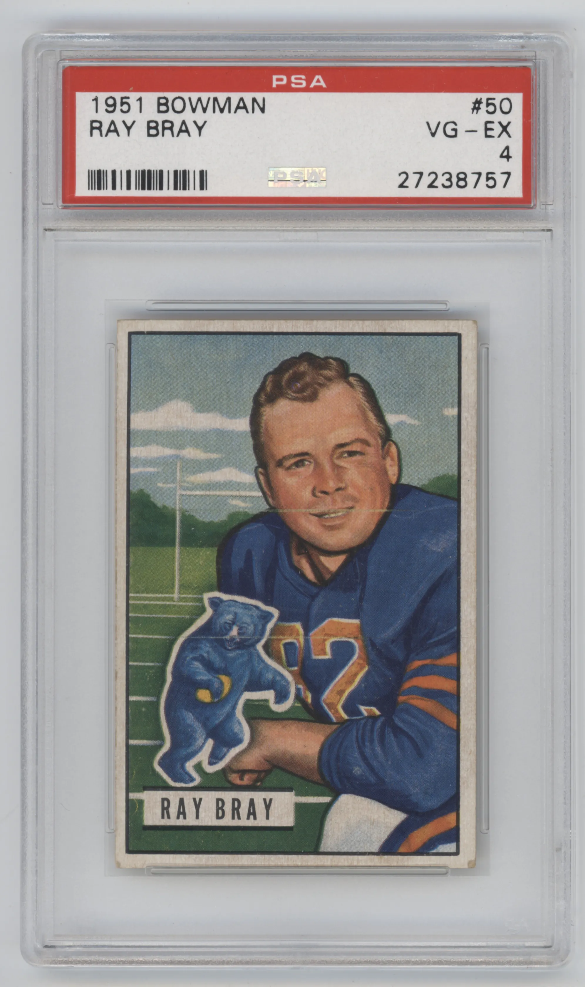1951 Bowman Ray Bray #50 PSA 4