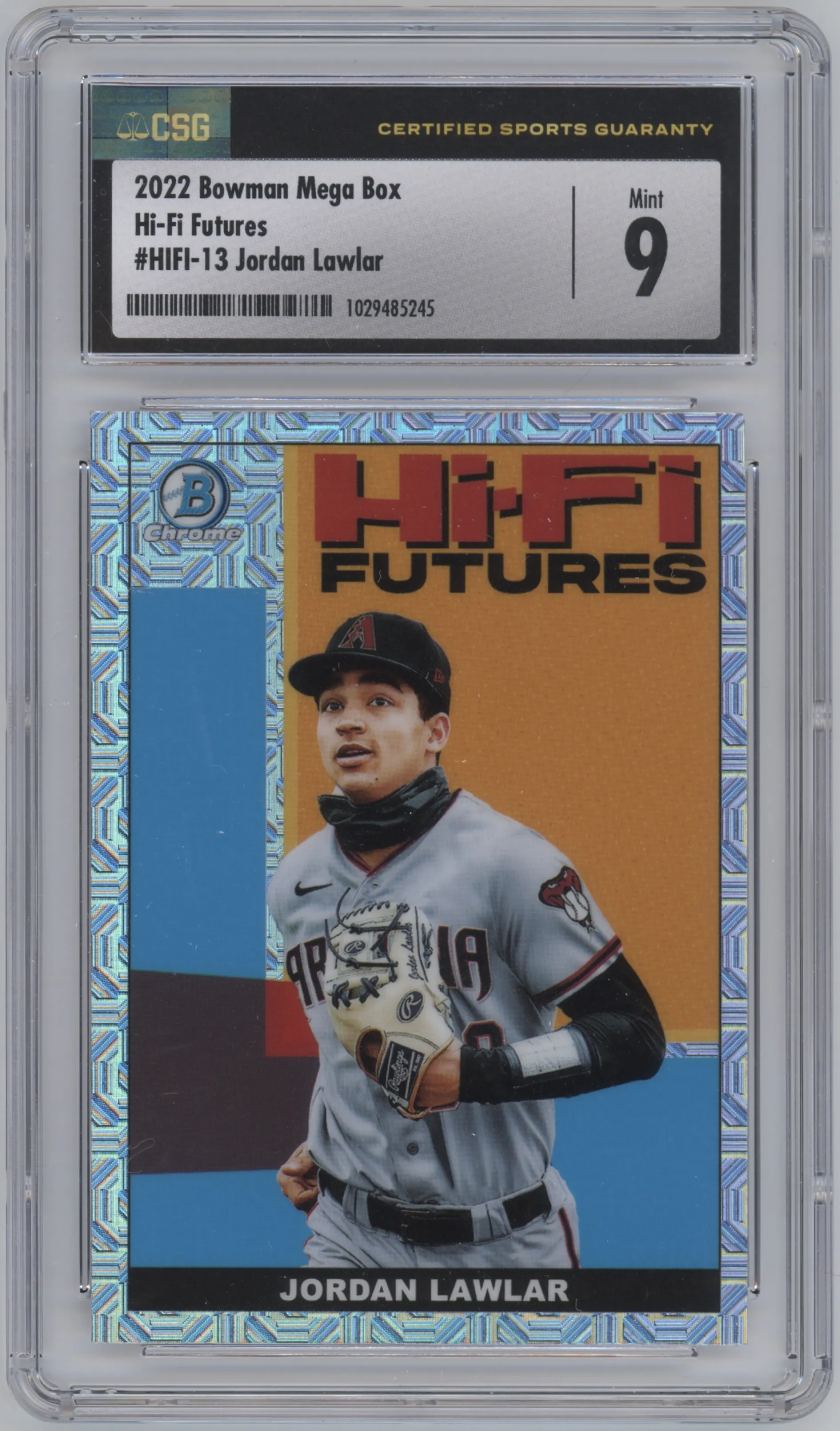 2022 Bowman Mega Box Hi-Fi Futures Jordan Lawlar CGC 9