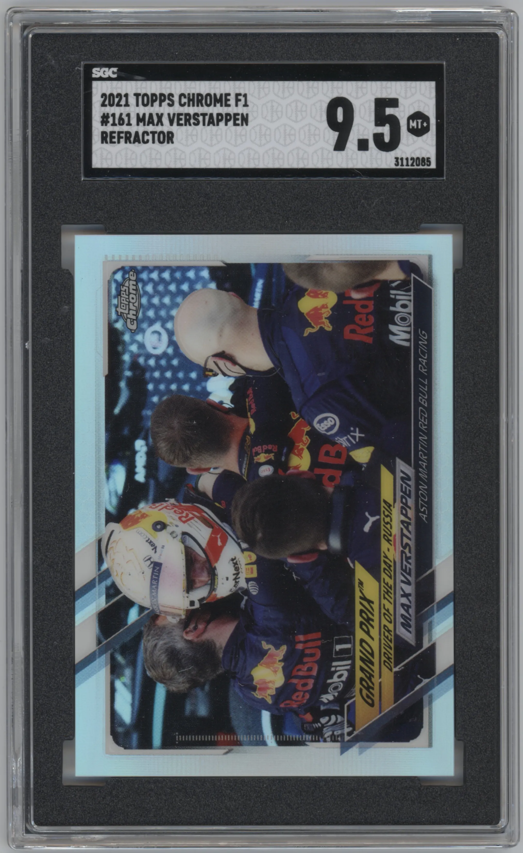 2021 Topps Chrome F1 Max Verstappen Refractor SGC 9.5