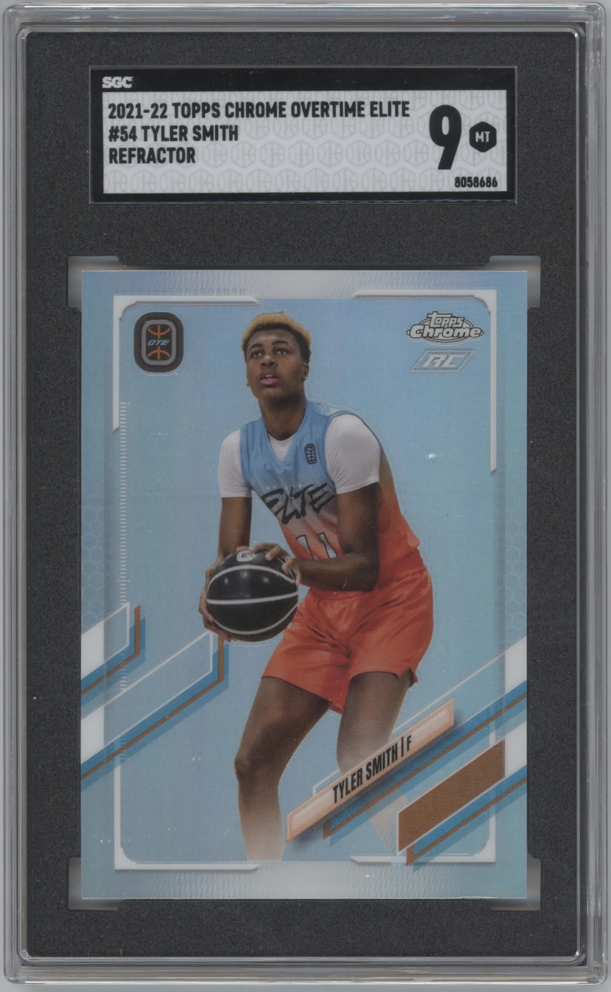 2021 Topps Chrome OTE Tyler Smith Refractor SGC 9