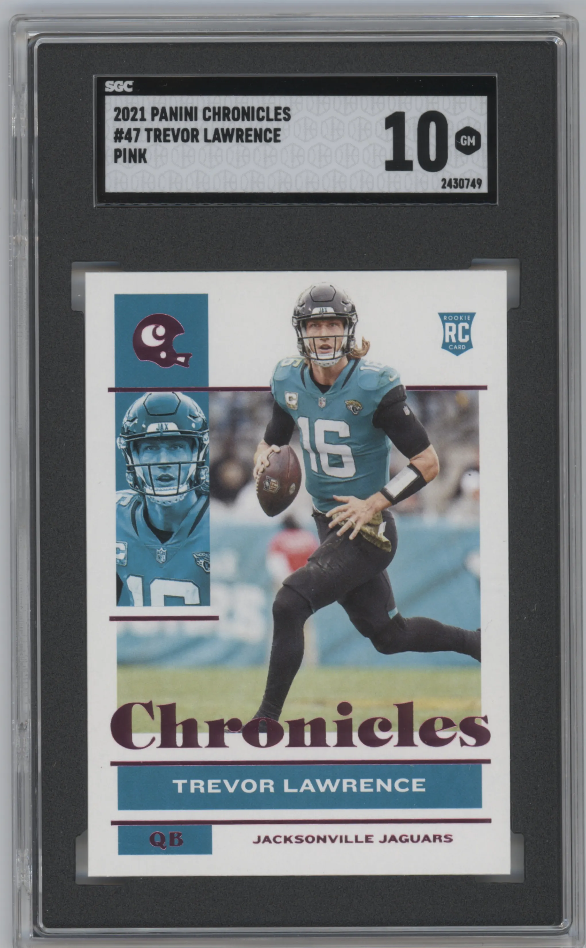 2021 Panini Chronicles Trevor Lawrence Pink SGC 10