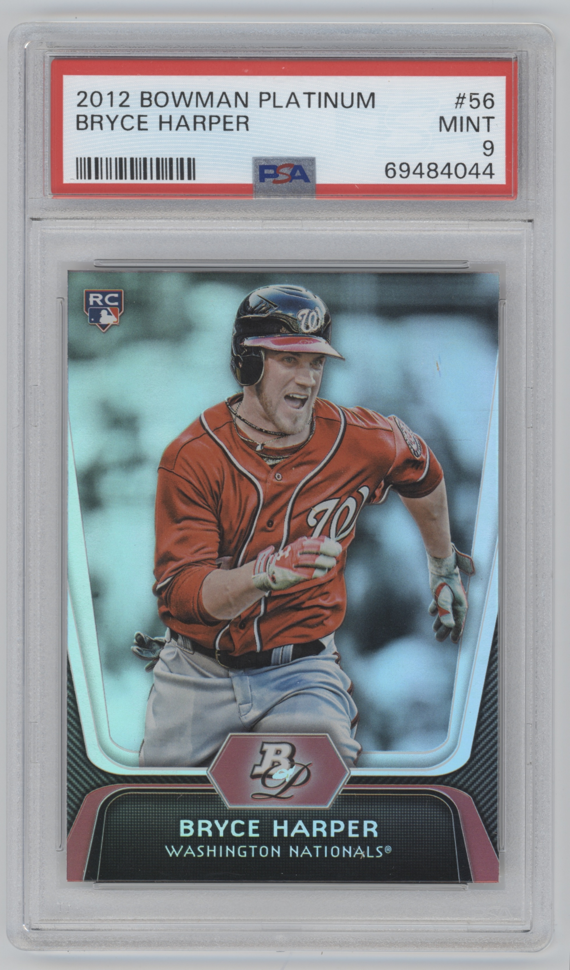 Bryce Harper Washington Nationals 2012 Bowman Platinum # 56 Rookie Card