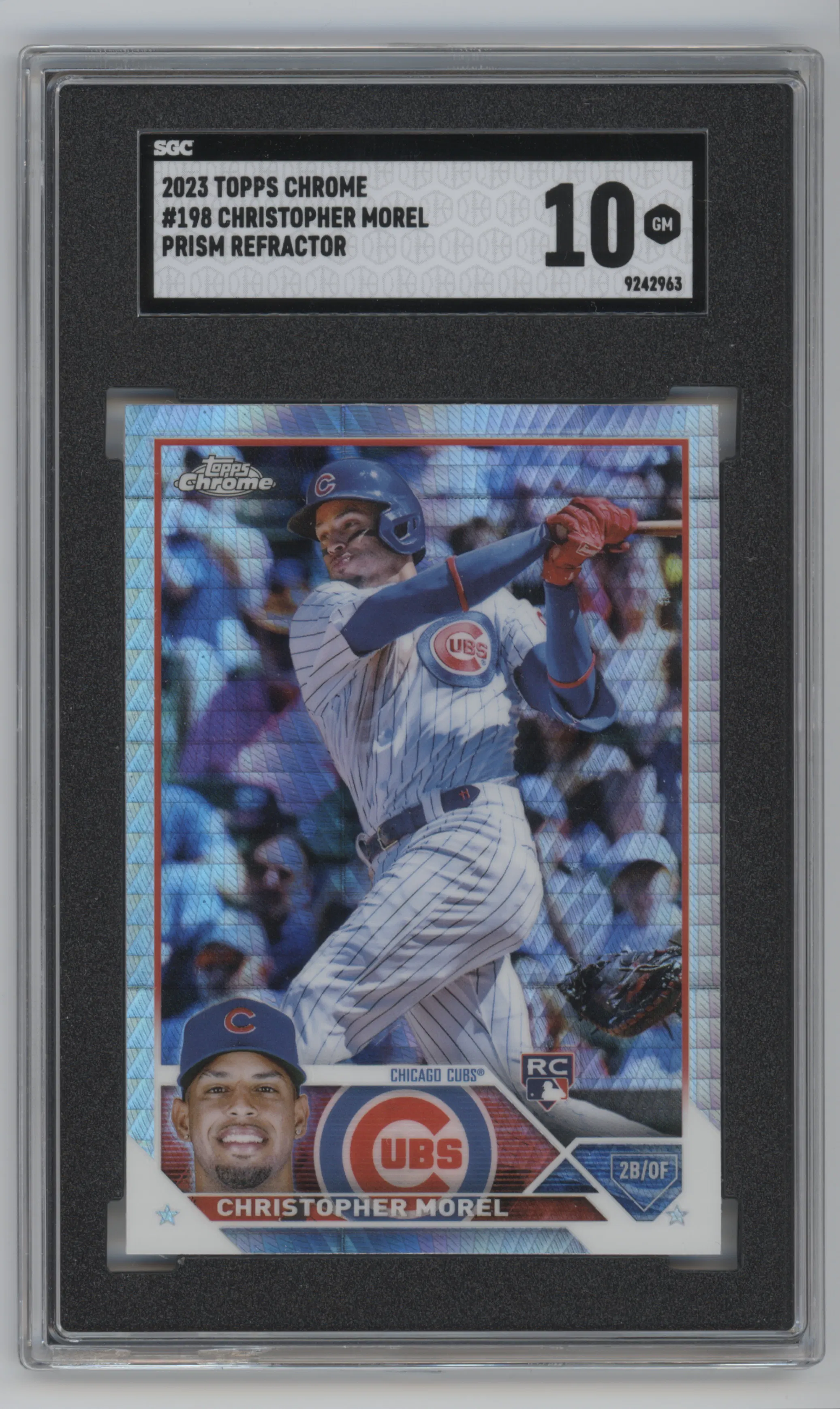 2023 Topps Chrome Christopher Morel Prism Refractor SGC 10