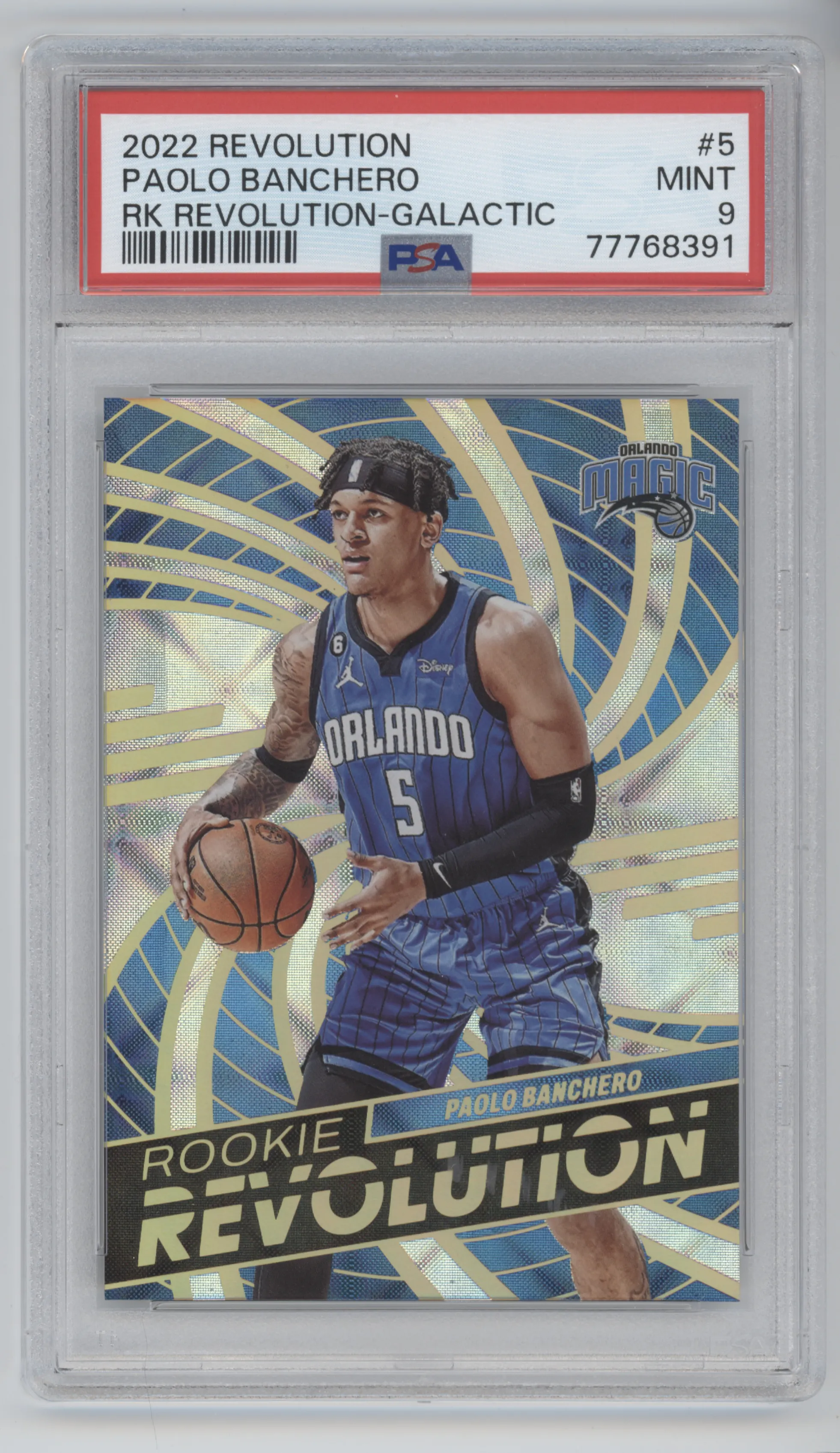 2022 Panini Revolution Rke. Revolution Paolo Banchero Galactic PSA 9