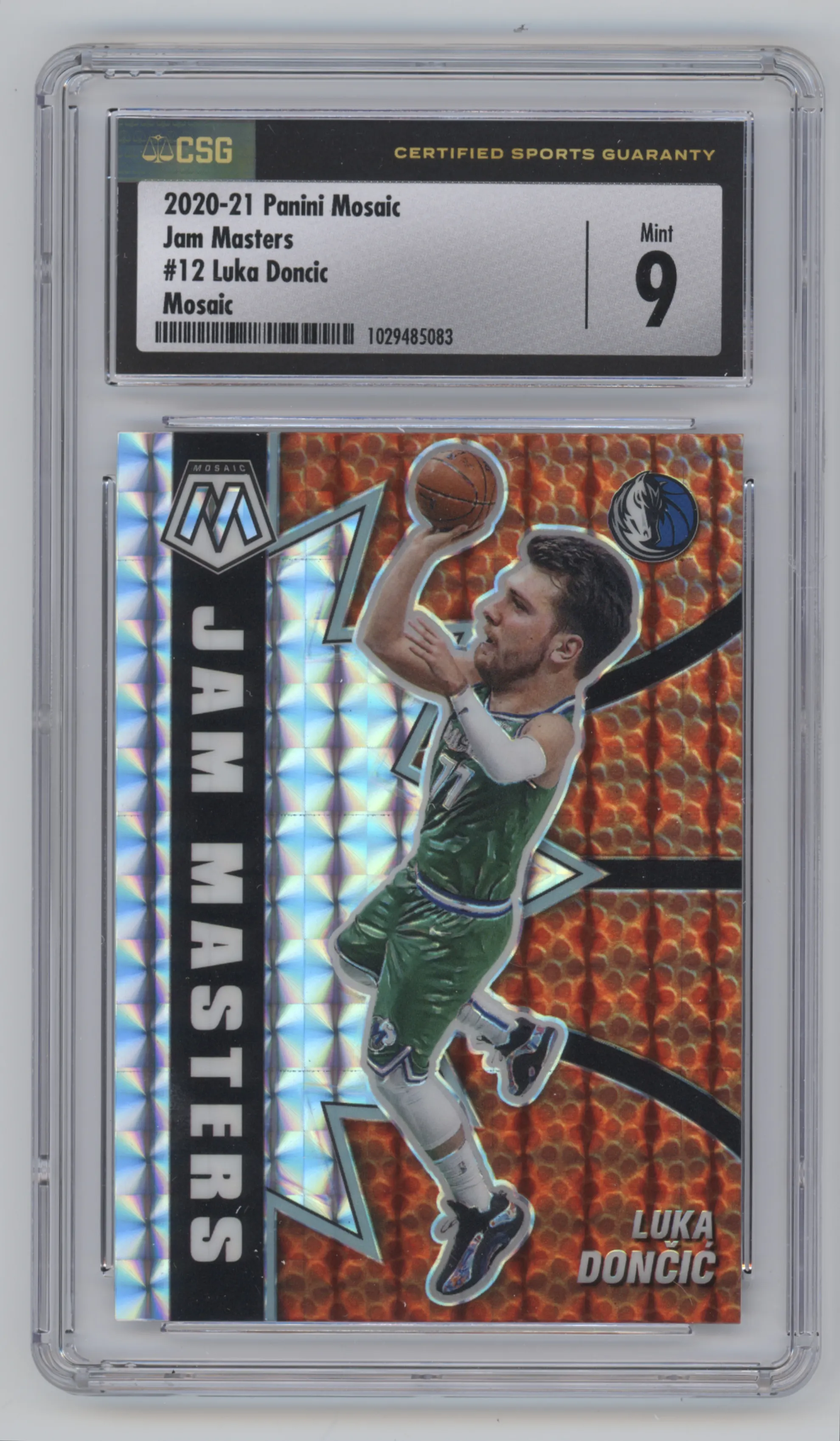 2020 Panini Mosaic Jam Masters Luka Doncic Silver Mosaic CGC 9