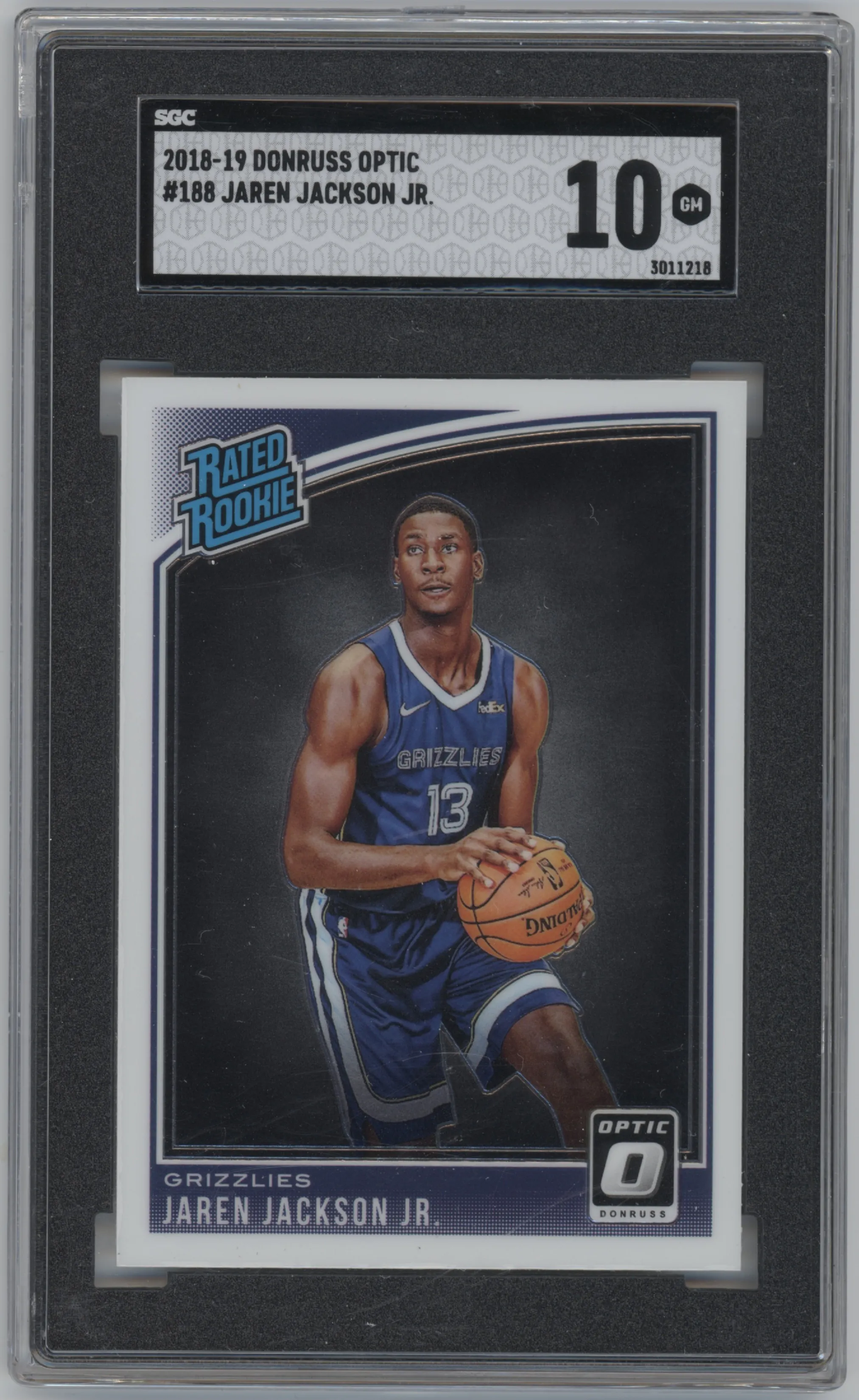 2018 Panini Donruss Optic Rated Rookie Jaren Jackson Jr. SGC 10