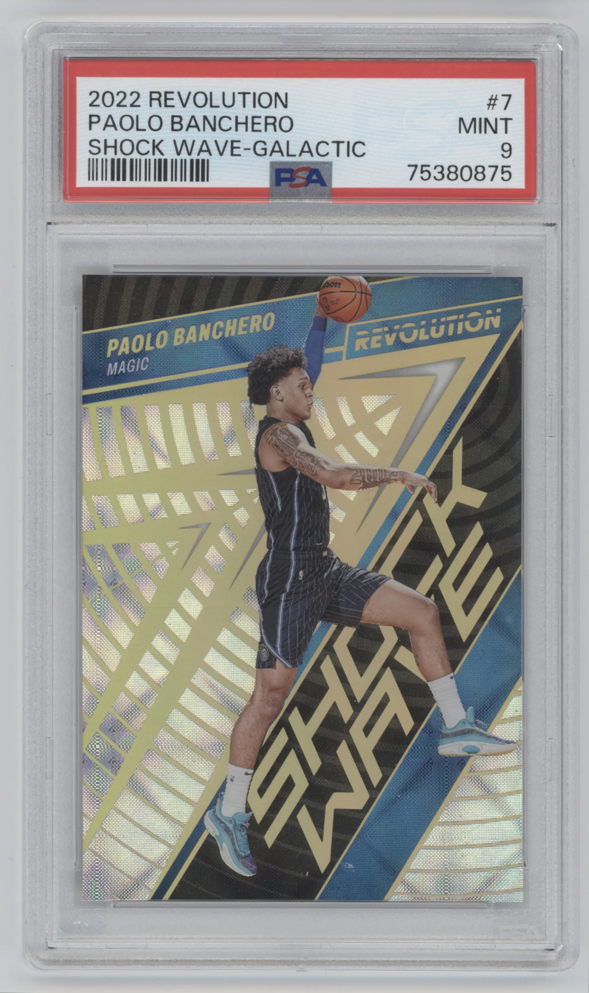2022 Panini Revolution Shock Wave Paolo Banchero Galactic PSA 9