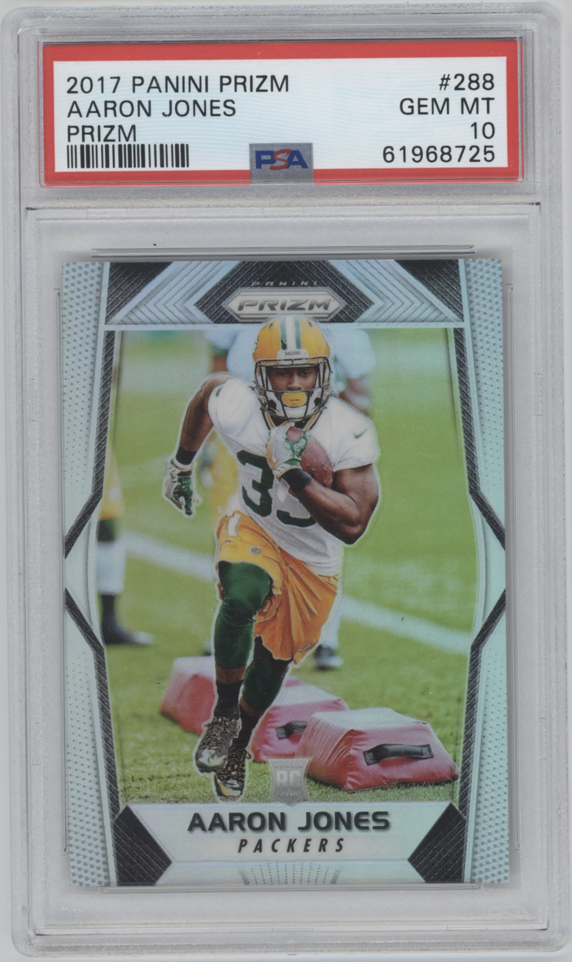 2017 Panini Prizm Aaron Jones Silver Prizm PSA 10
