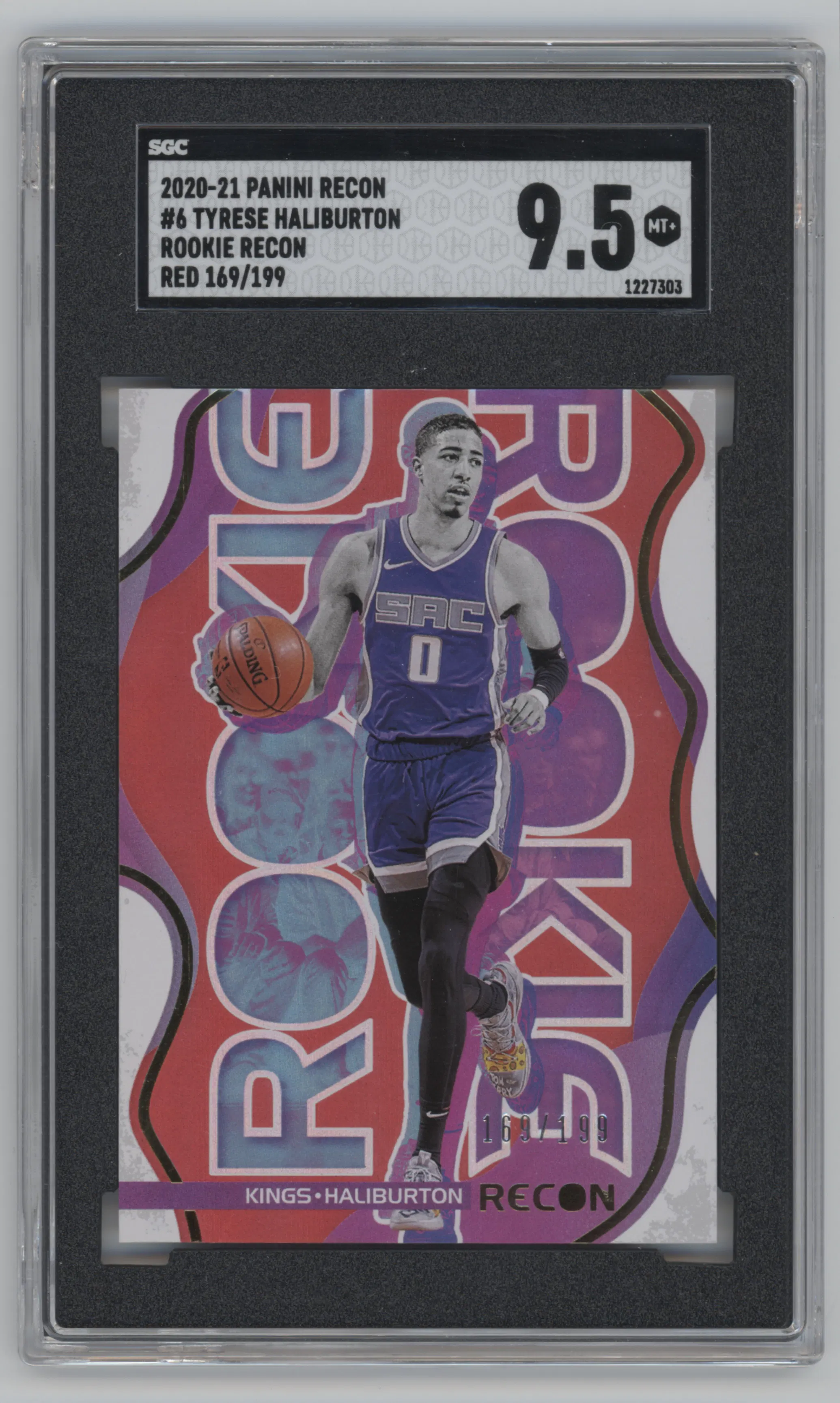 2020 Panini Recon Rookie Recon Tyrese Haliburton Red SGC 9.5