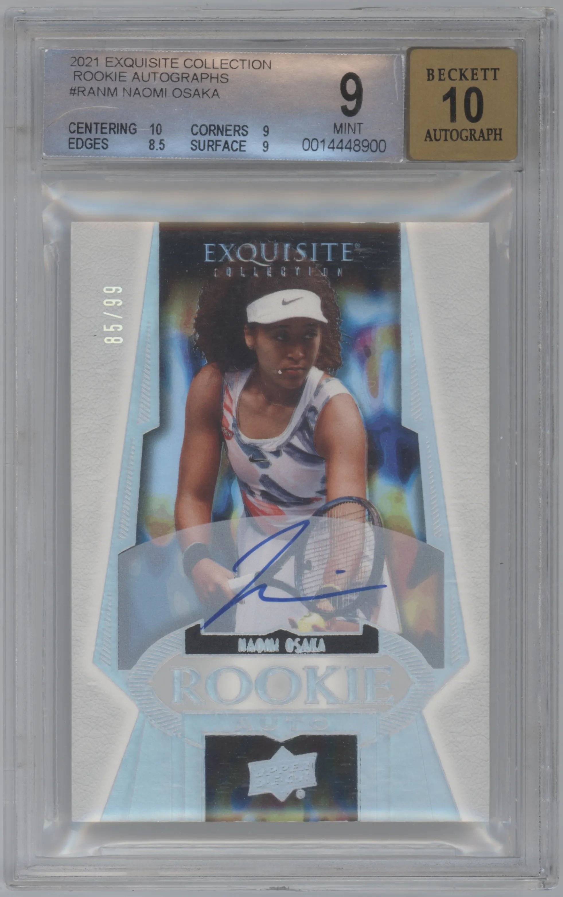 2021 Upper Deck Goodwin Champions Exq.Col.Rke.Auto Naomi Osaka BGS 9