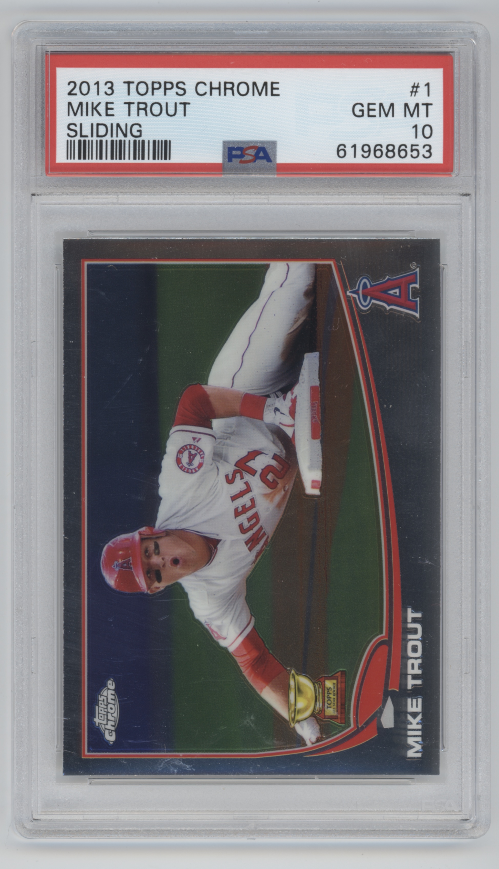 Mike Trout 2020 Bowman Chrome Baseball Card #1 Graded PSA 10