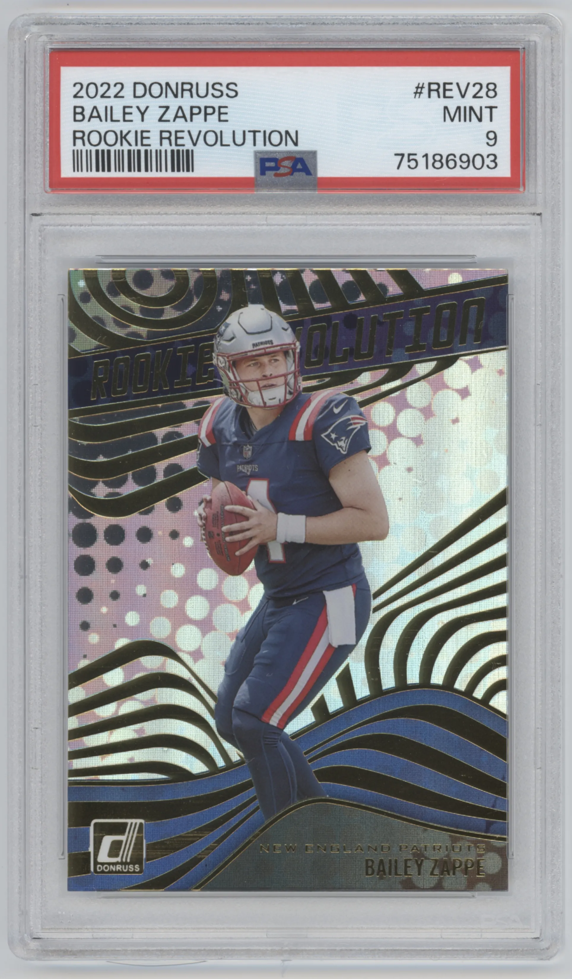 2022 Panini Donruss Rke.Revolution Bailey Zappe PSA 9