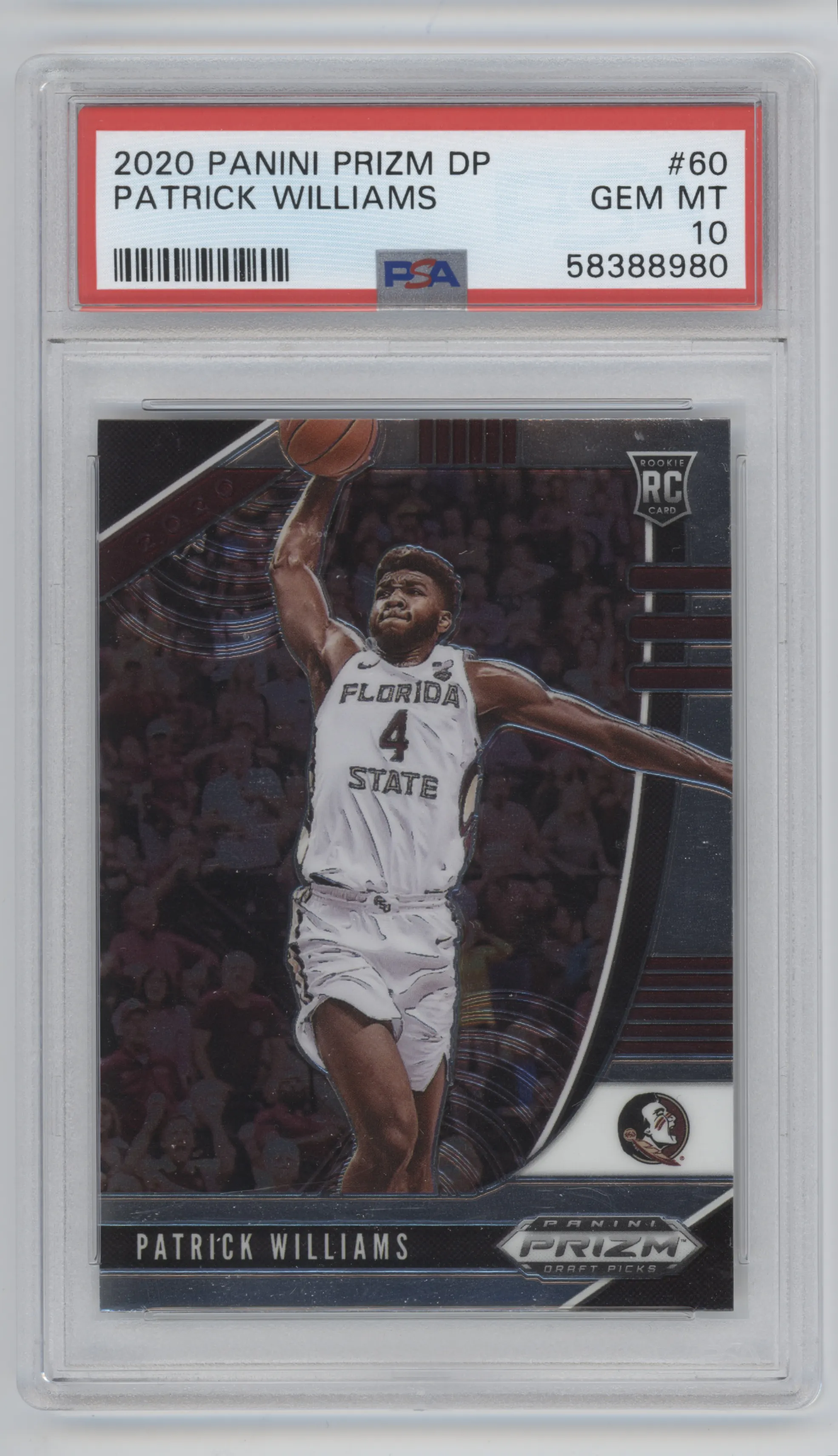 2020 Panini Prizm Draft Picks Patrick Williams PSA 10