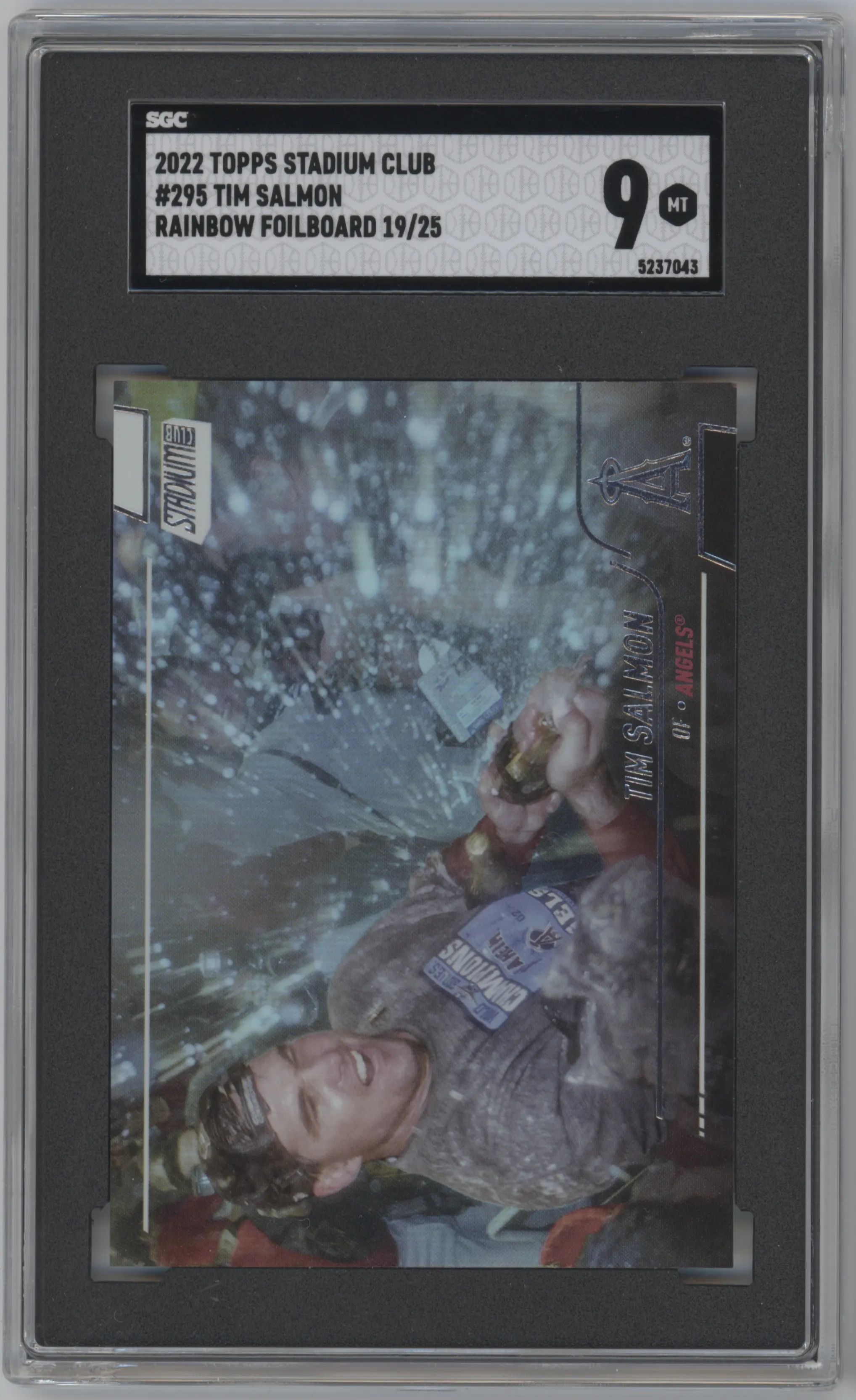 2022 Topps Stadium Club Tim Salmon Rainbow Foilboard SGC 9