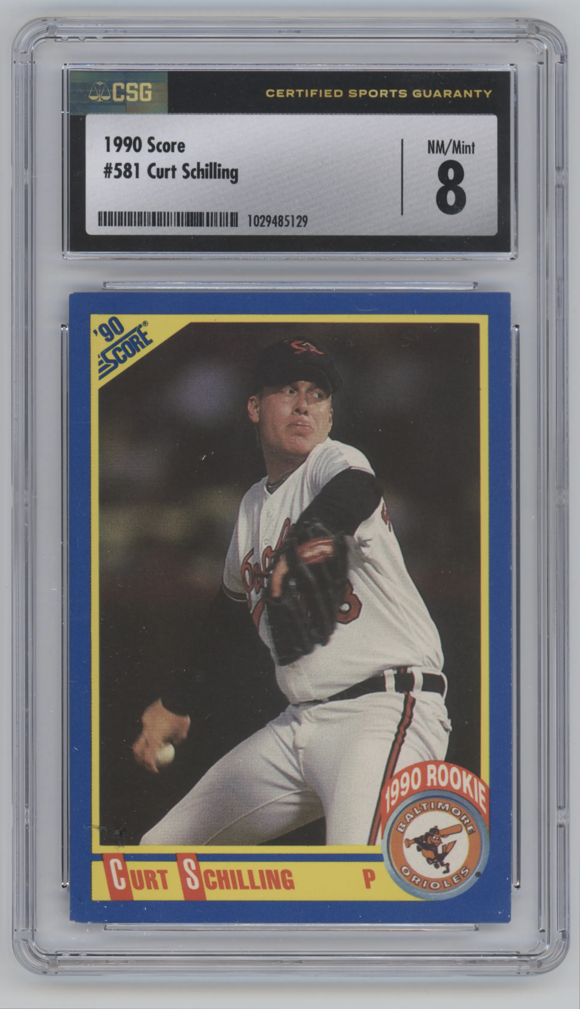 1990 Score Curt Schilling CGC 8