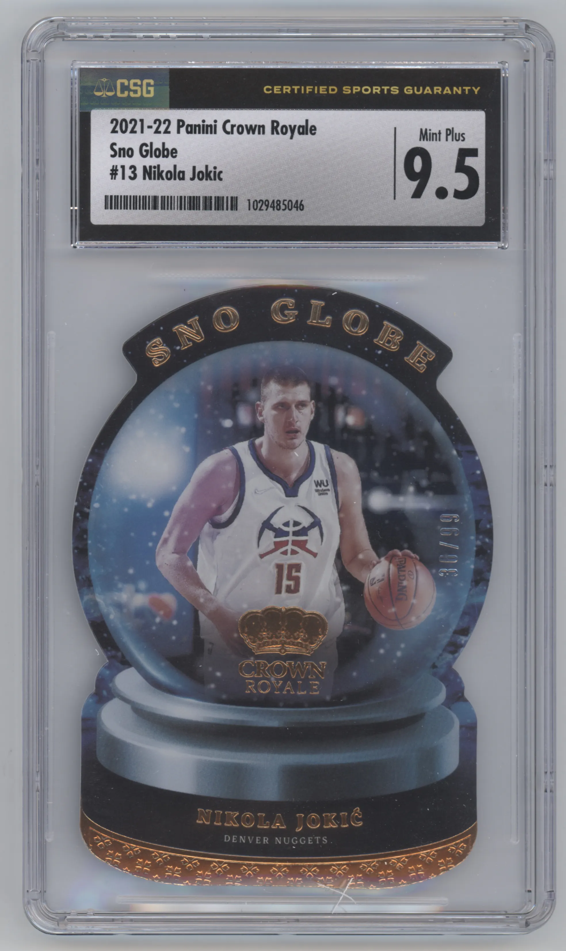 2021 Crown Royale Sno Globe Nikola Jokic CGC 9.5