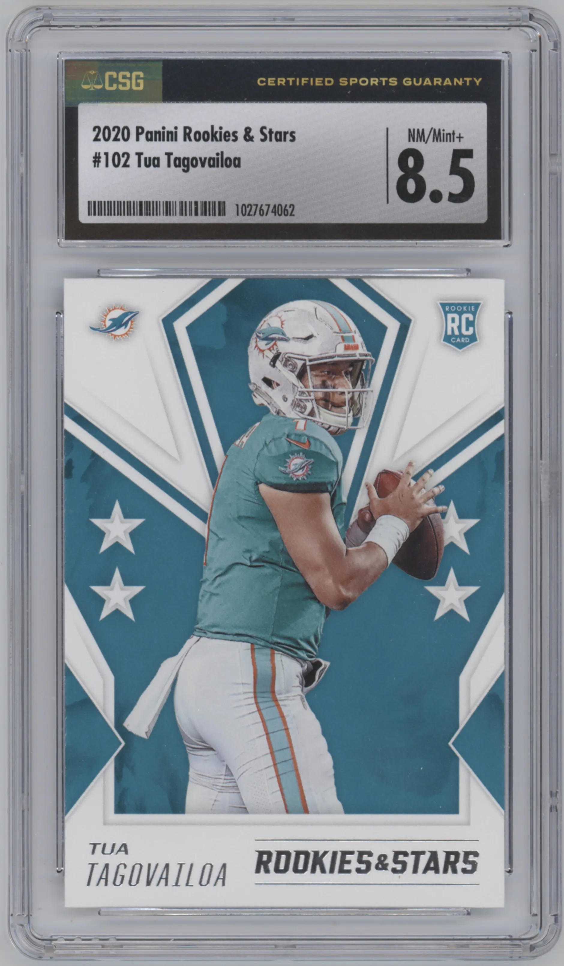 2020 Panini Rookies & Stars Tua Tagovailoa CGC 8.5