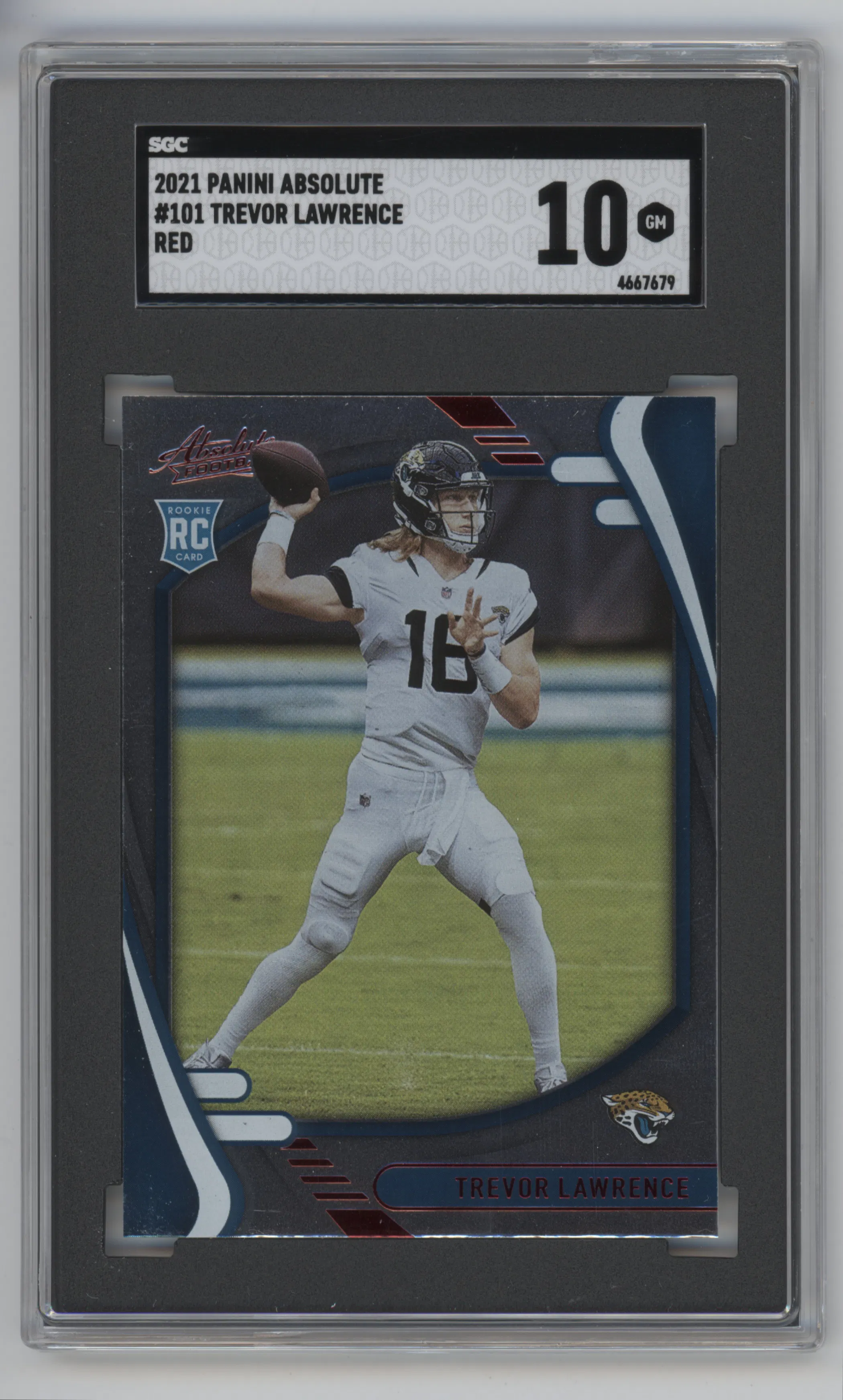 2021 Panini Absolute Trevor Lawrence Red SGC 10