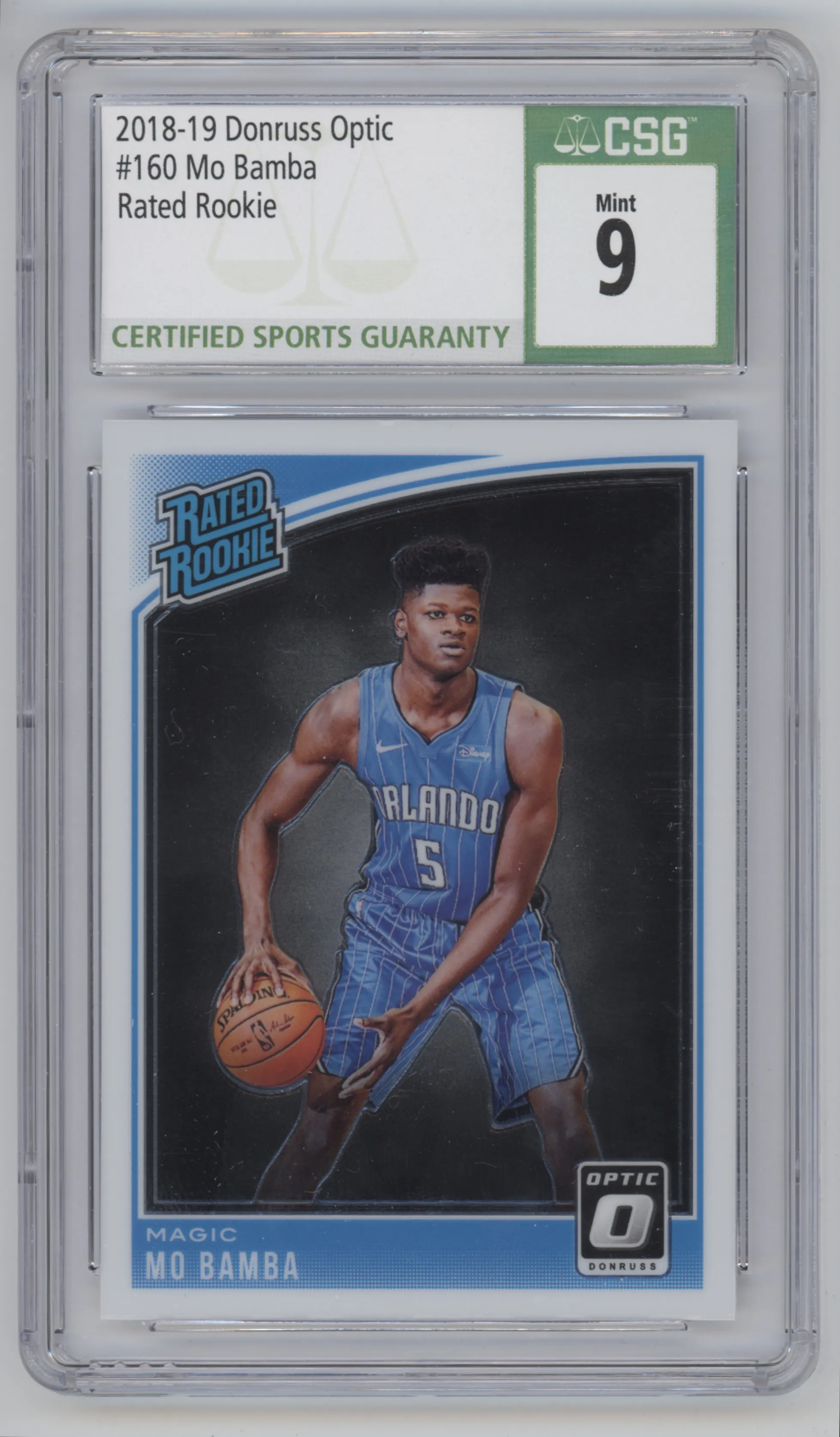 2018 Panini Donruss Optic Rated Rookie Mo Bamba CGC 9