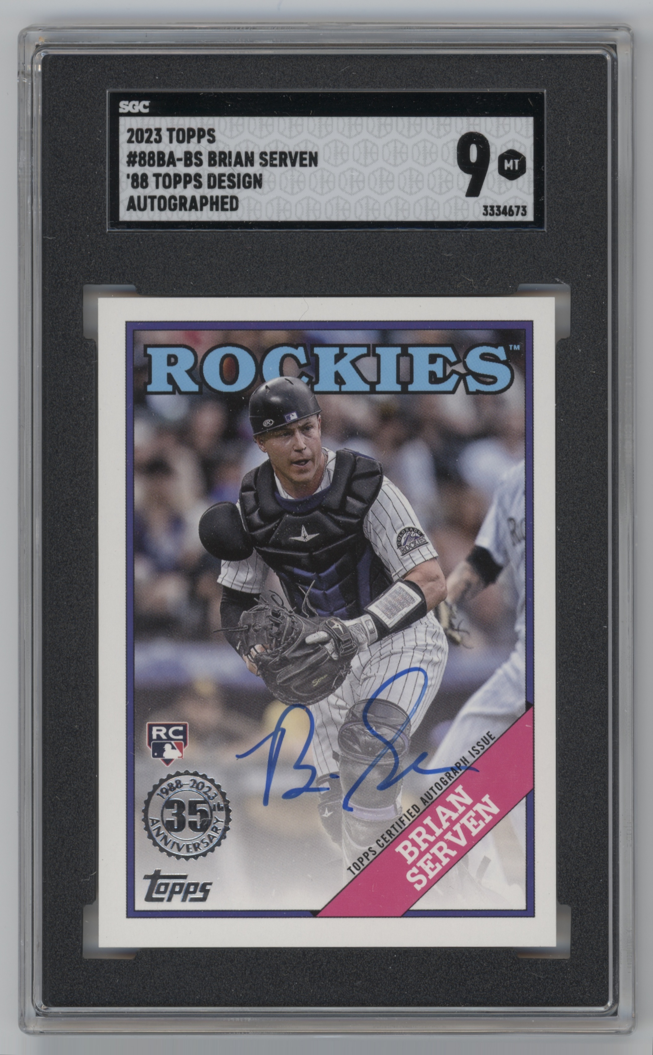 2023 TOPPS BASEBALL BRIAN SERVEN SIGNED ROOKIE CARD ROCKIES